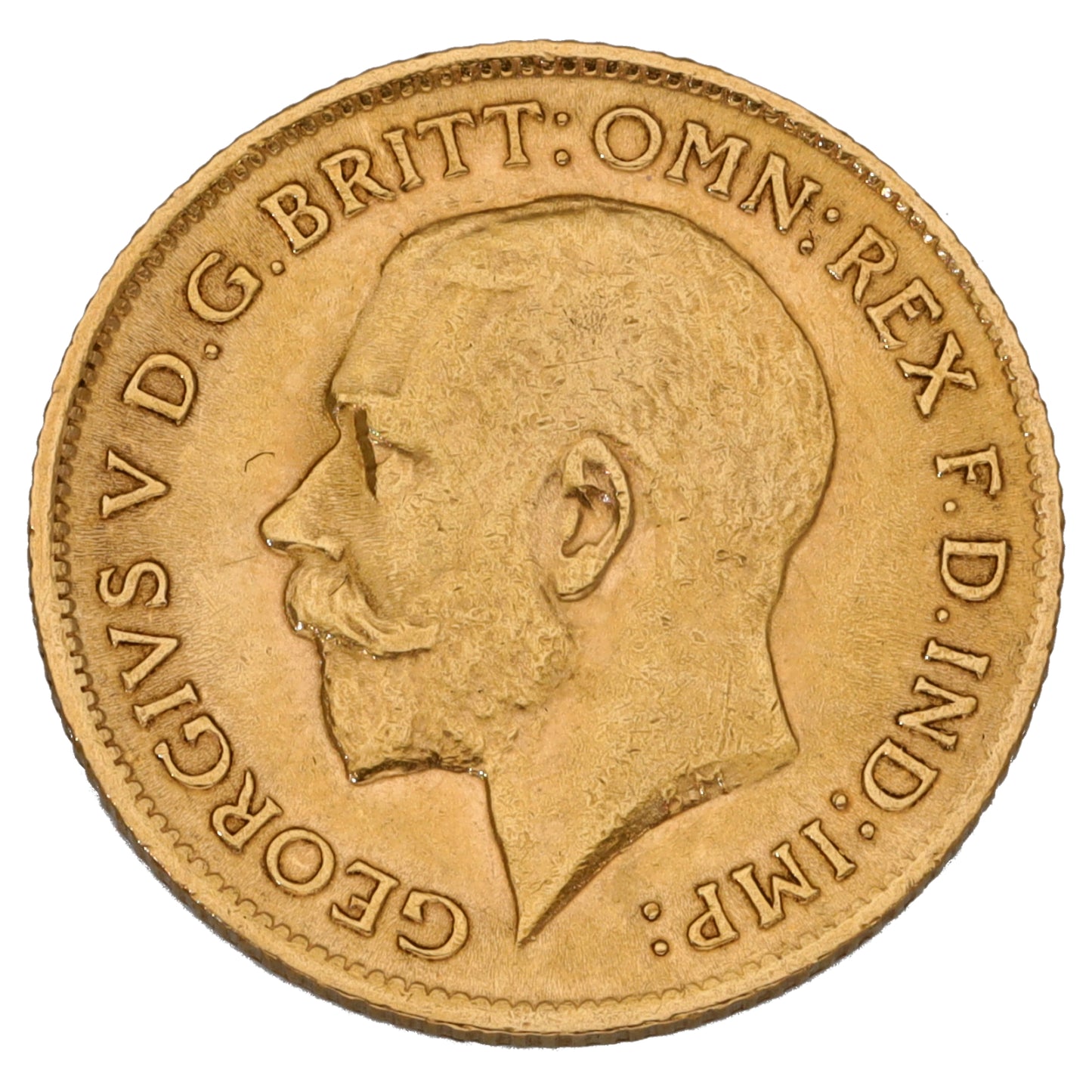 22ct Gold King George V Half Sovereign Coin 1913