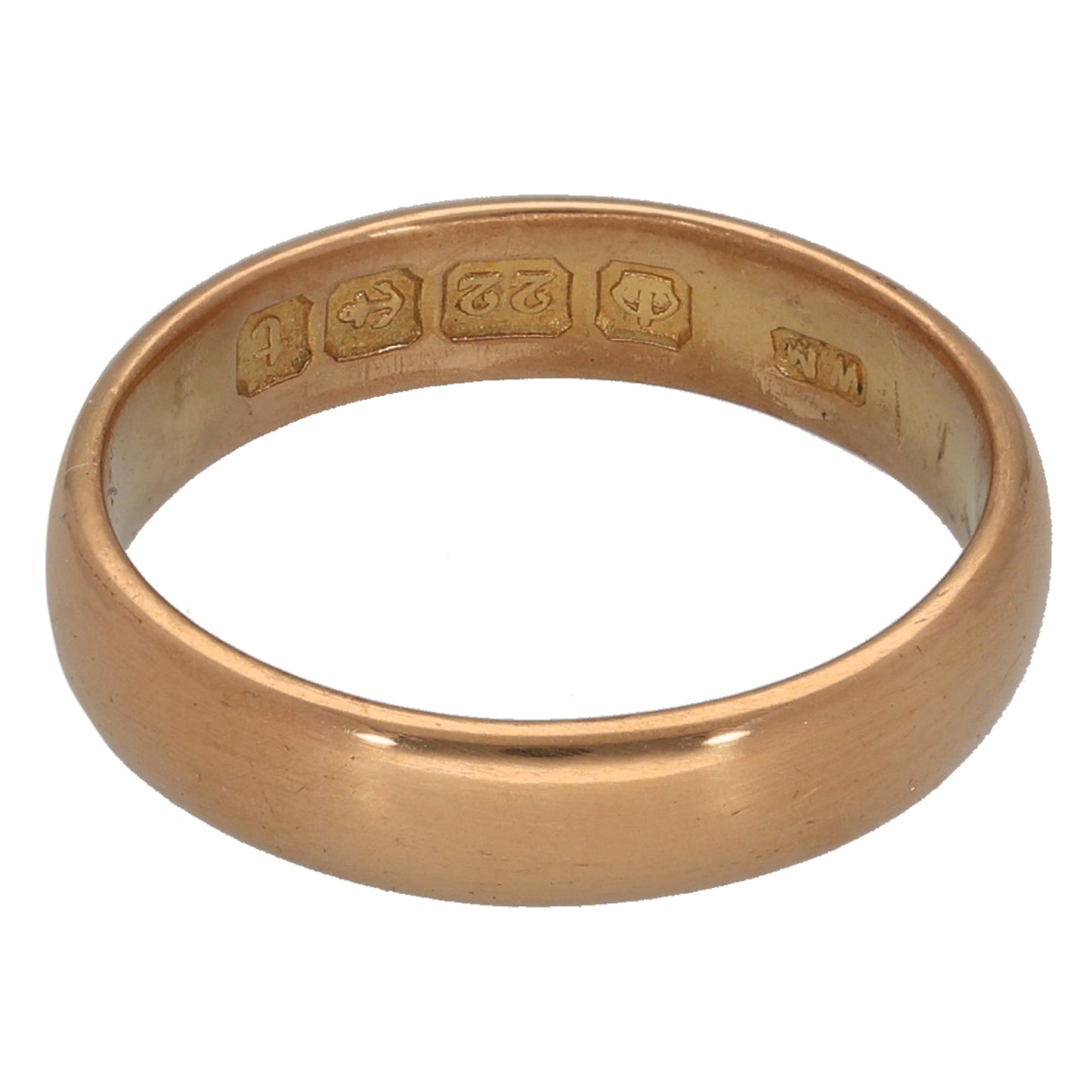22ct Gold Plain Wedding Ring Size L