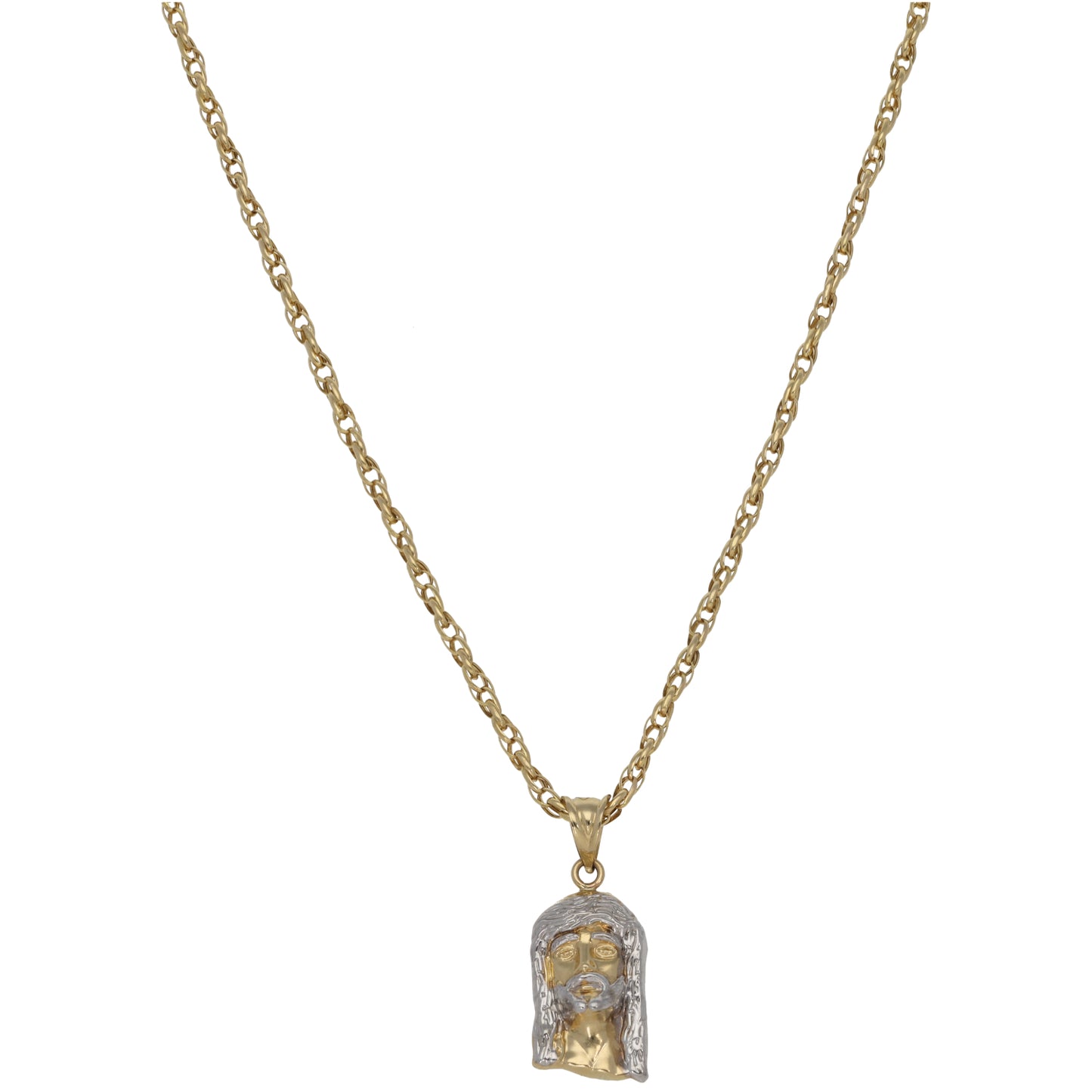 14ct Gold Jesus Pendant With Chain