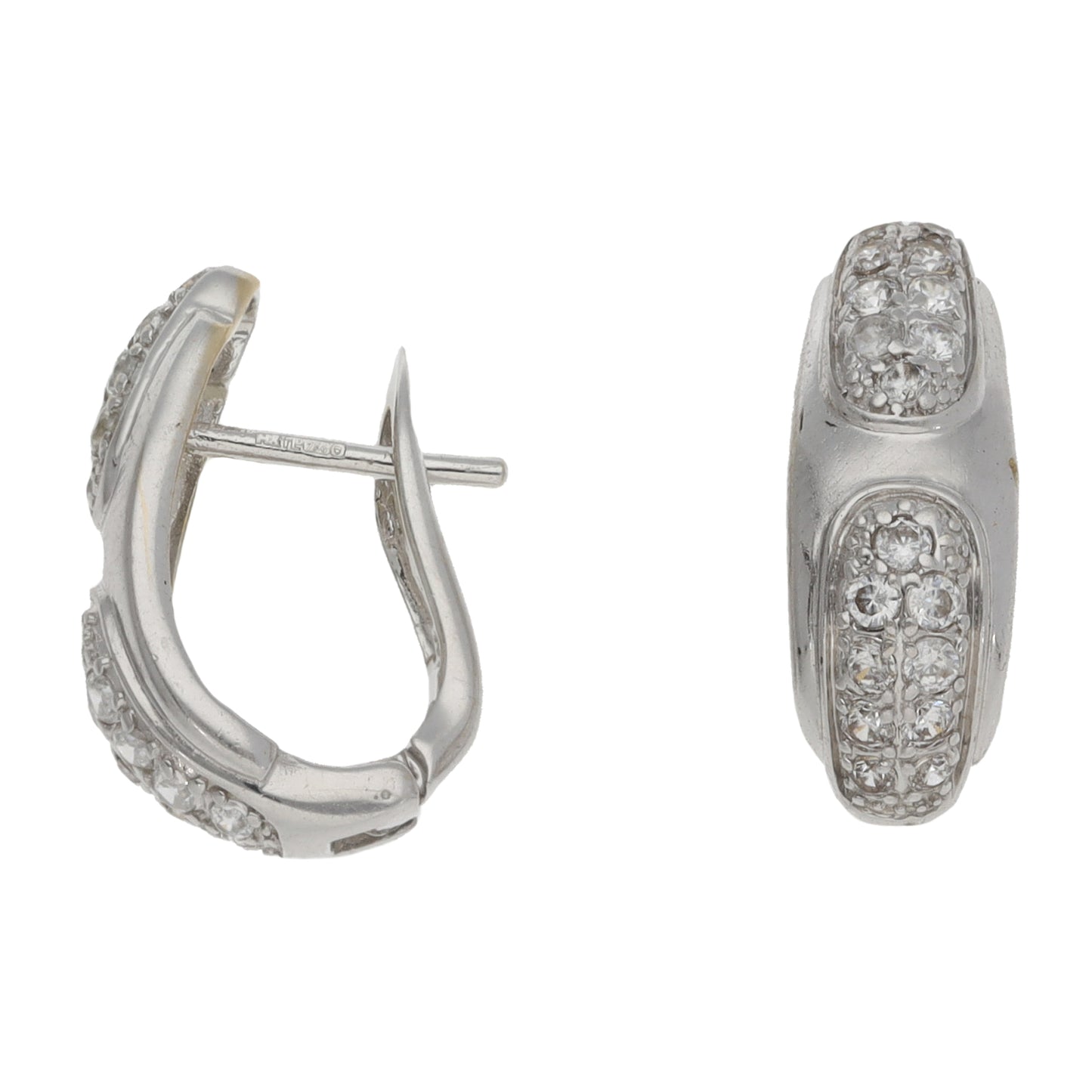18ct White Gold Cubic Zirconia Dress/Cocktail Earrings