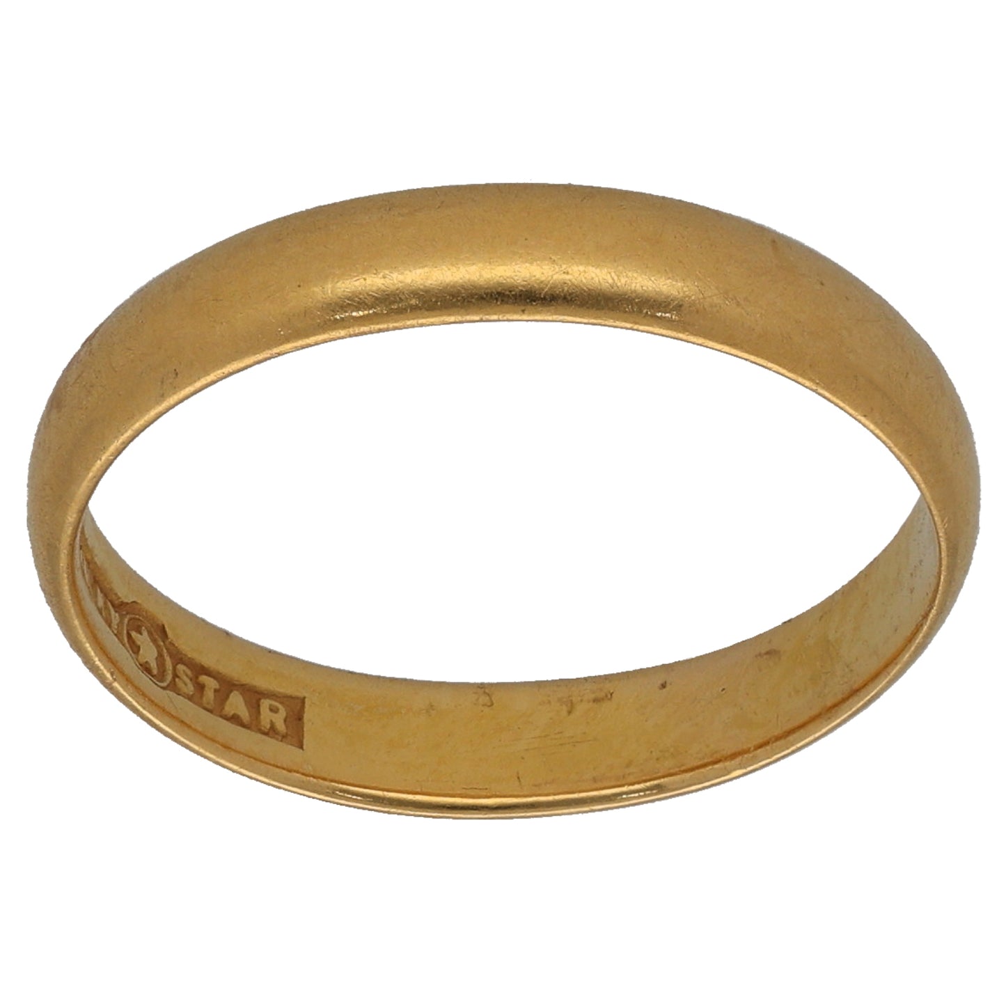 22ct Gold Plain Wedding Ring Size N