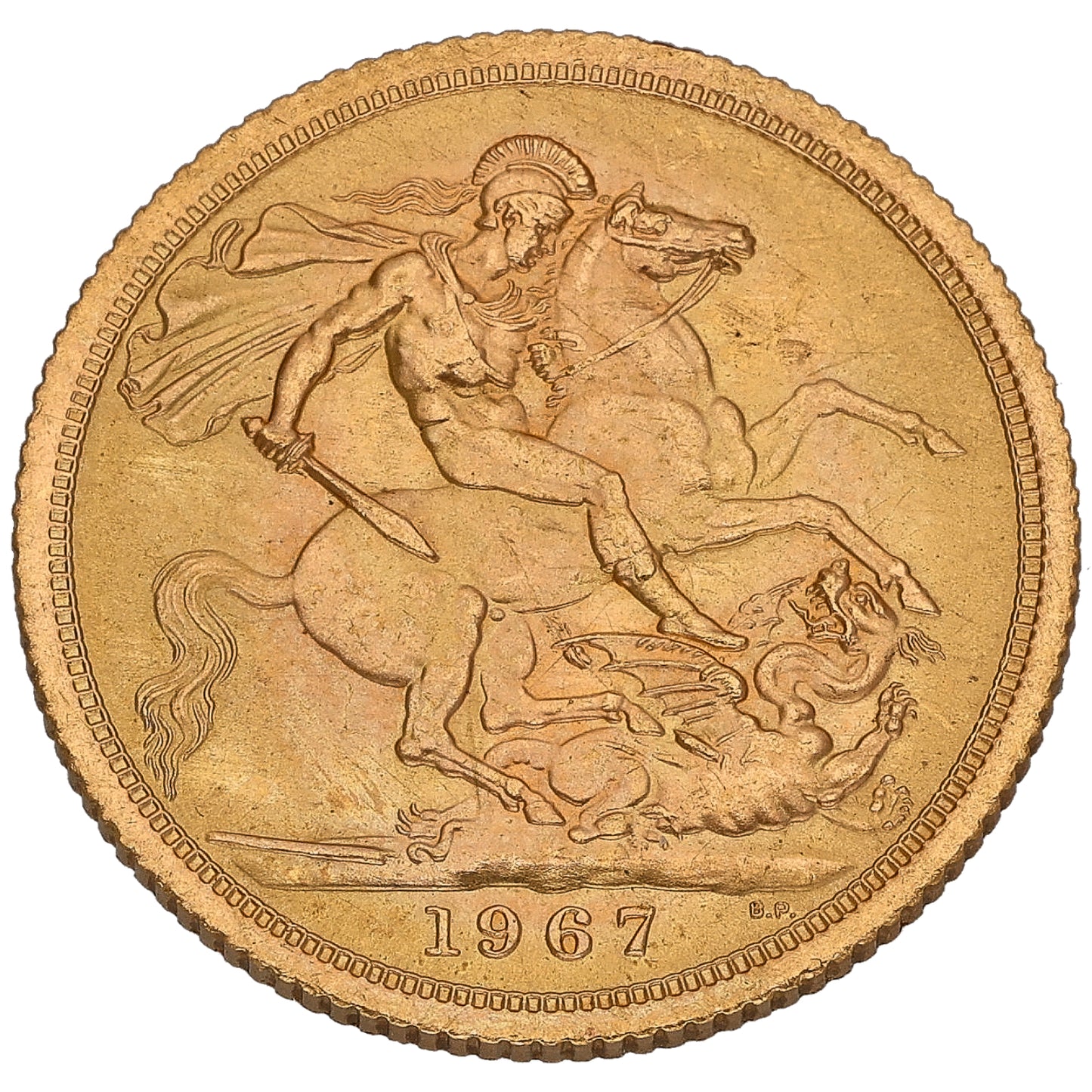 22ct Gold Queen Elizabeth II Full Sovereign Coin 1967