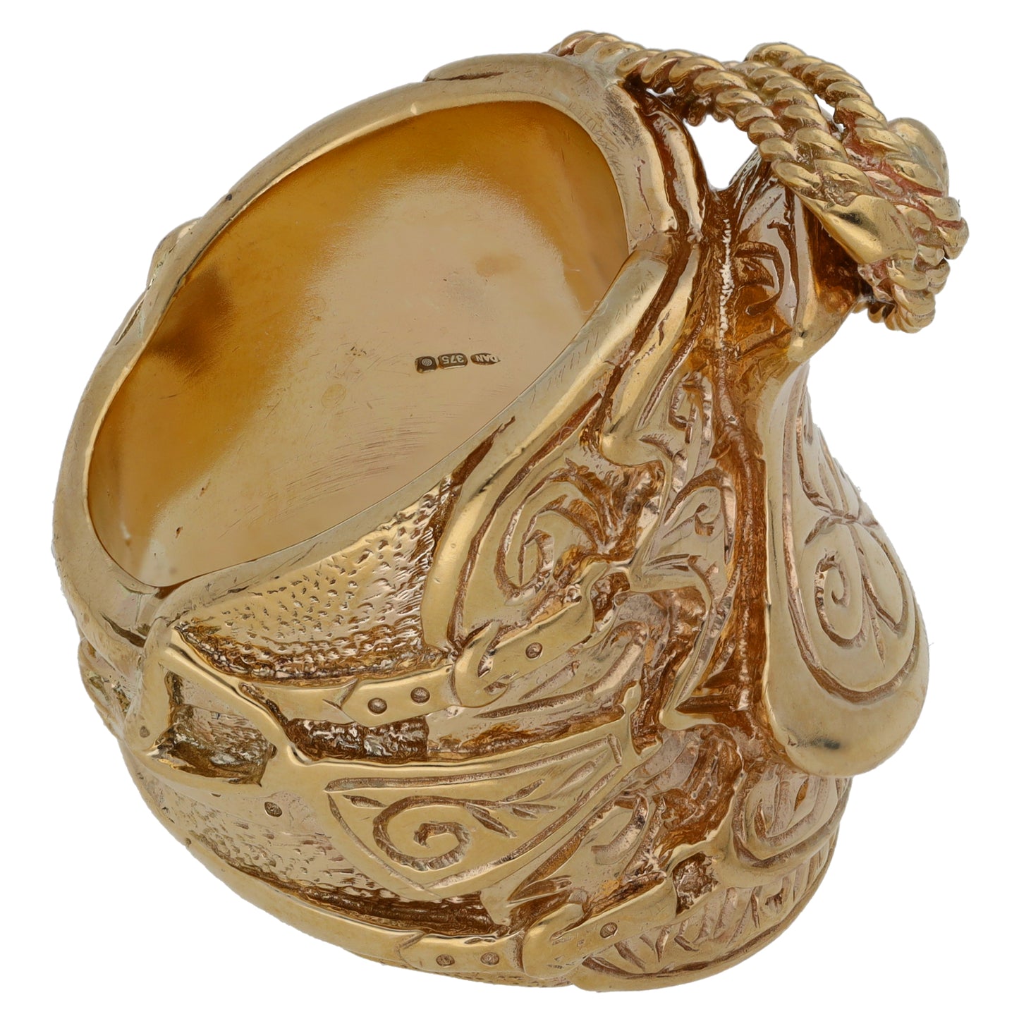 9ct Gold Saddle Ring Size V