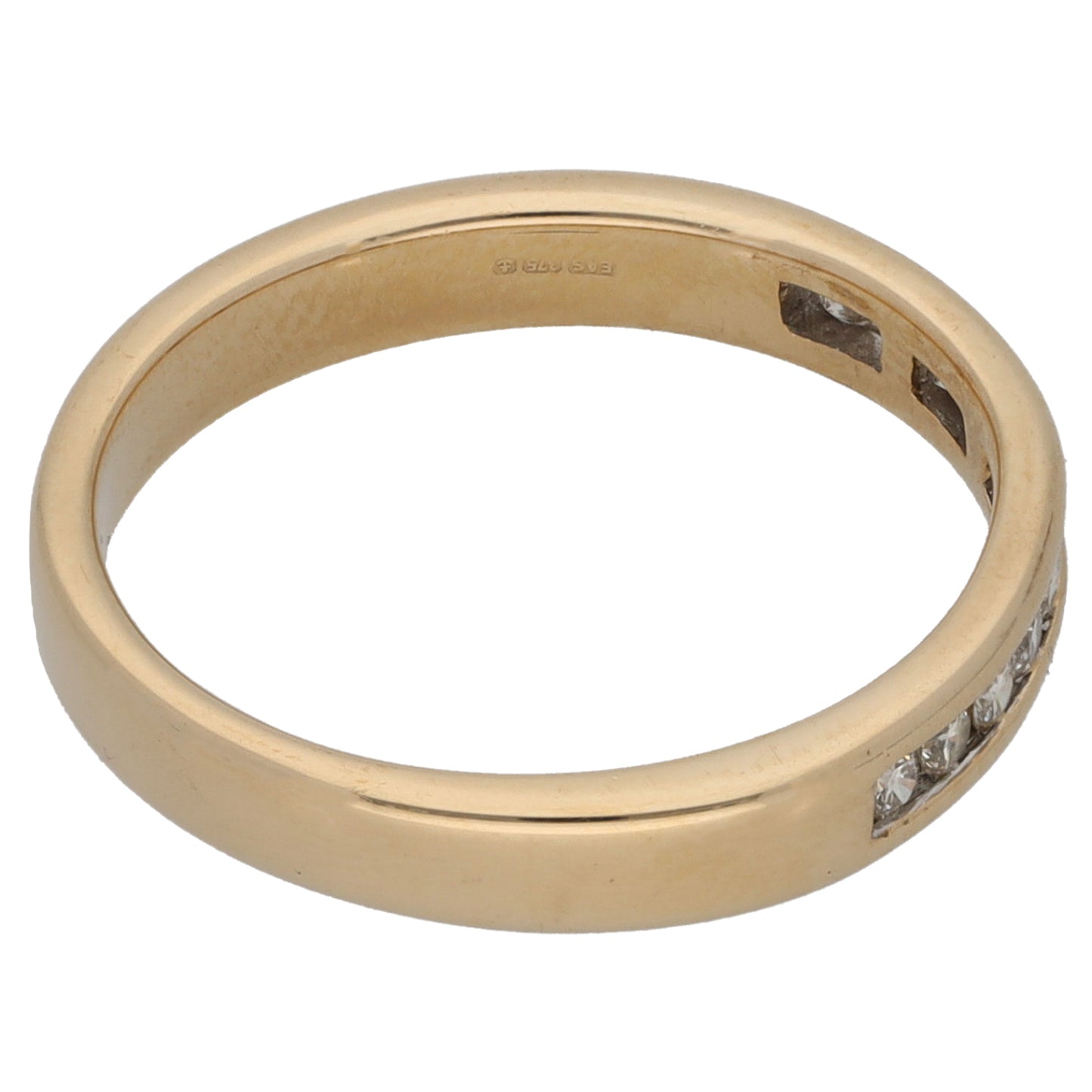 9ct Gold 0.20ct Diamond Half Eternity Ring Size M