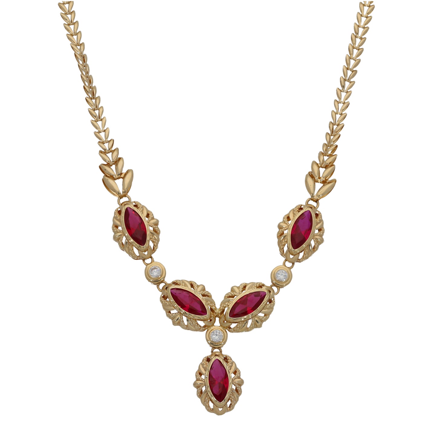 14ct Gold Imitation Fancy Necklace 20"