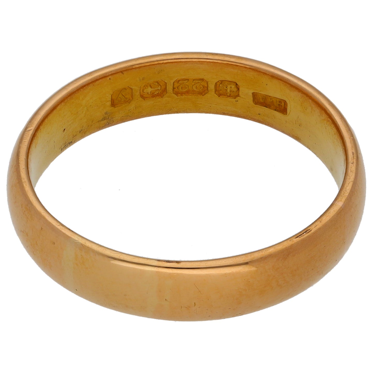 22ct Gold Plain Wedding Ring Size V
