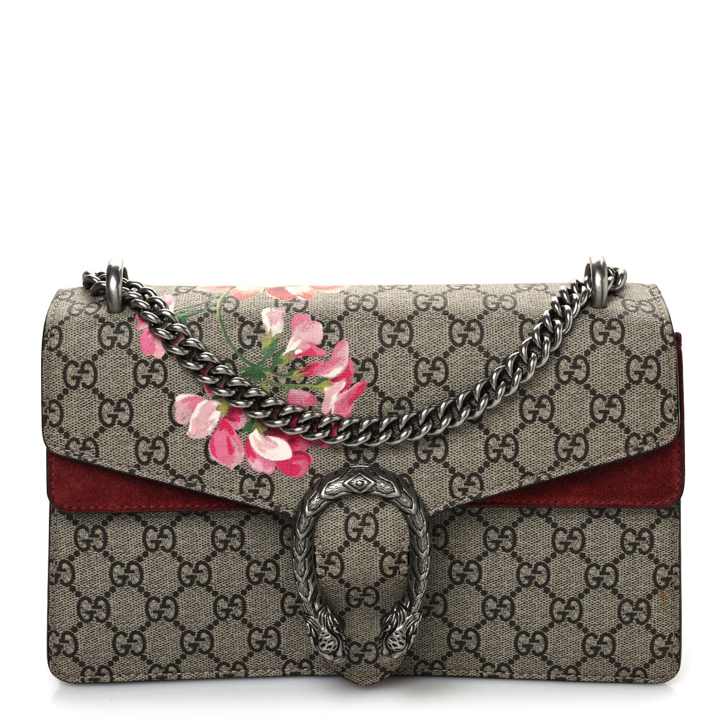 Gucci Dionysus GG Supreme Blooms Coated Canvas Bag - Beige & Dry Rose