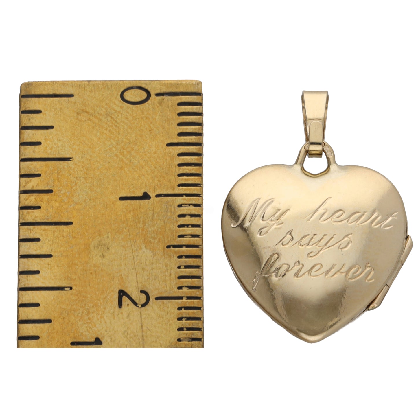 9ct Gold 0.005ct Diamond Heart Locket Pendant