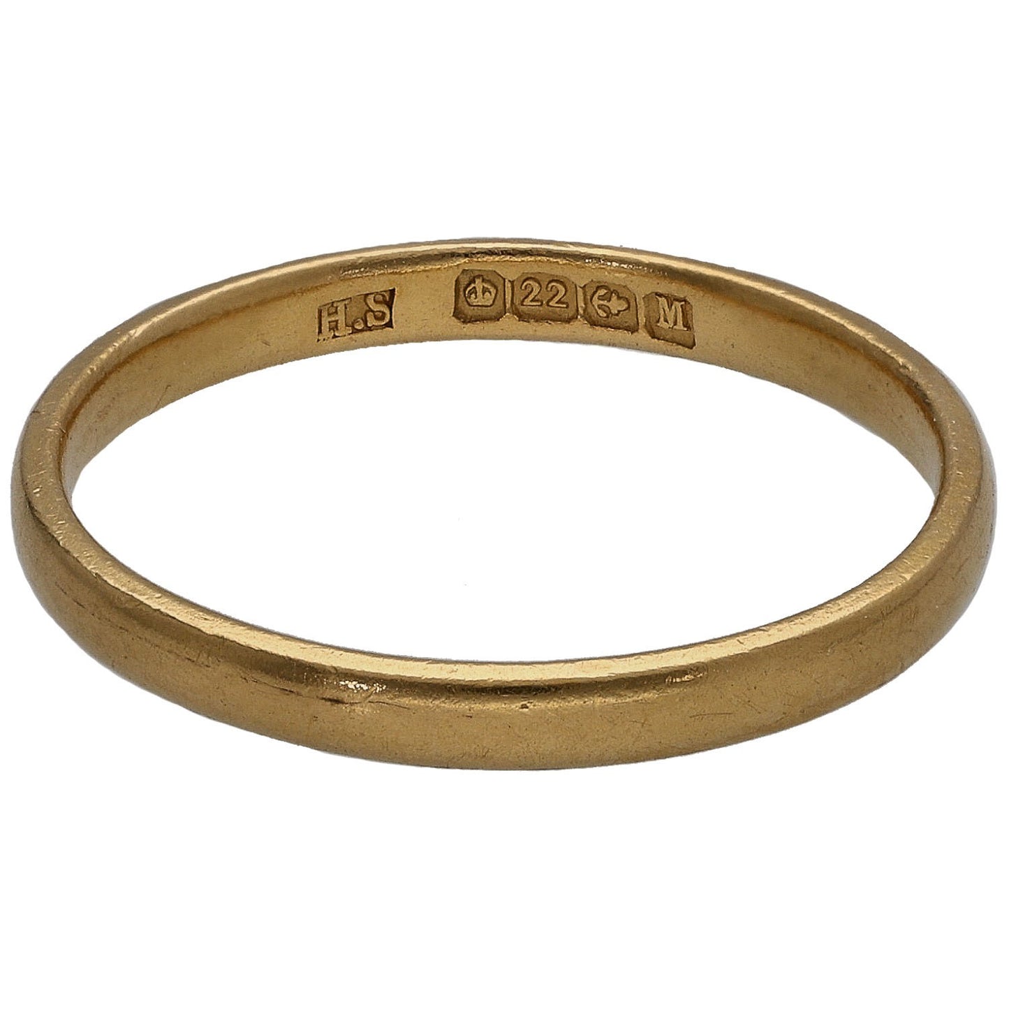 22ct Gold Plain Wedding Ring Size L
