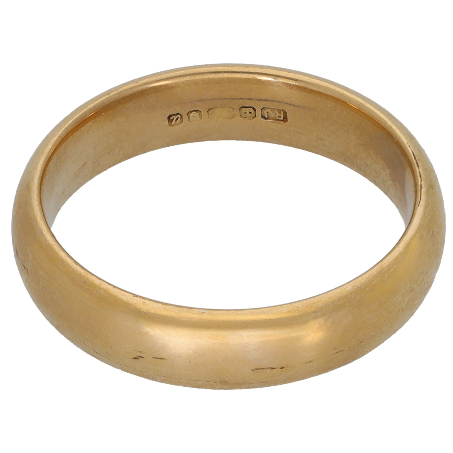 9ct Gold Plain Wedding Ring Size P