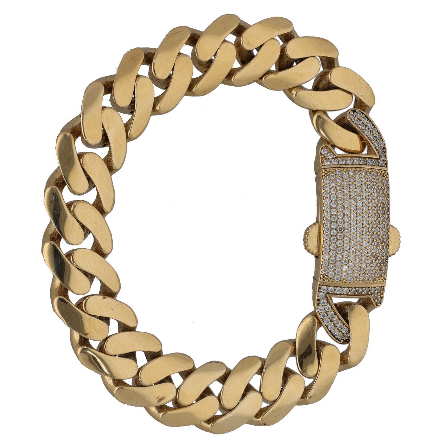 14ct Gold Cubic Zirconia Fancy Stone Set Bracelet