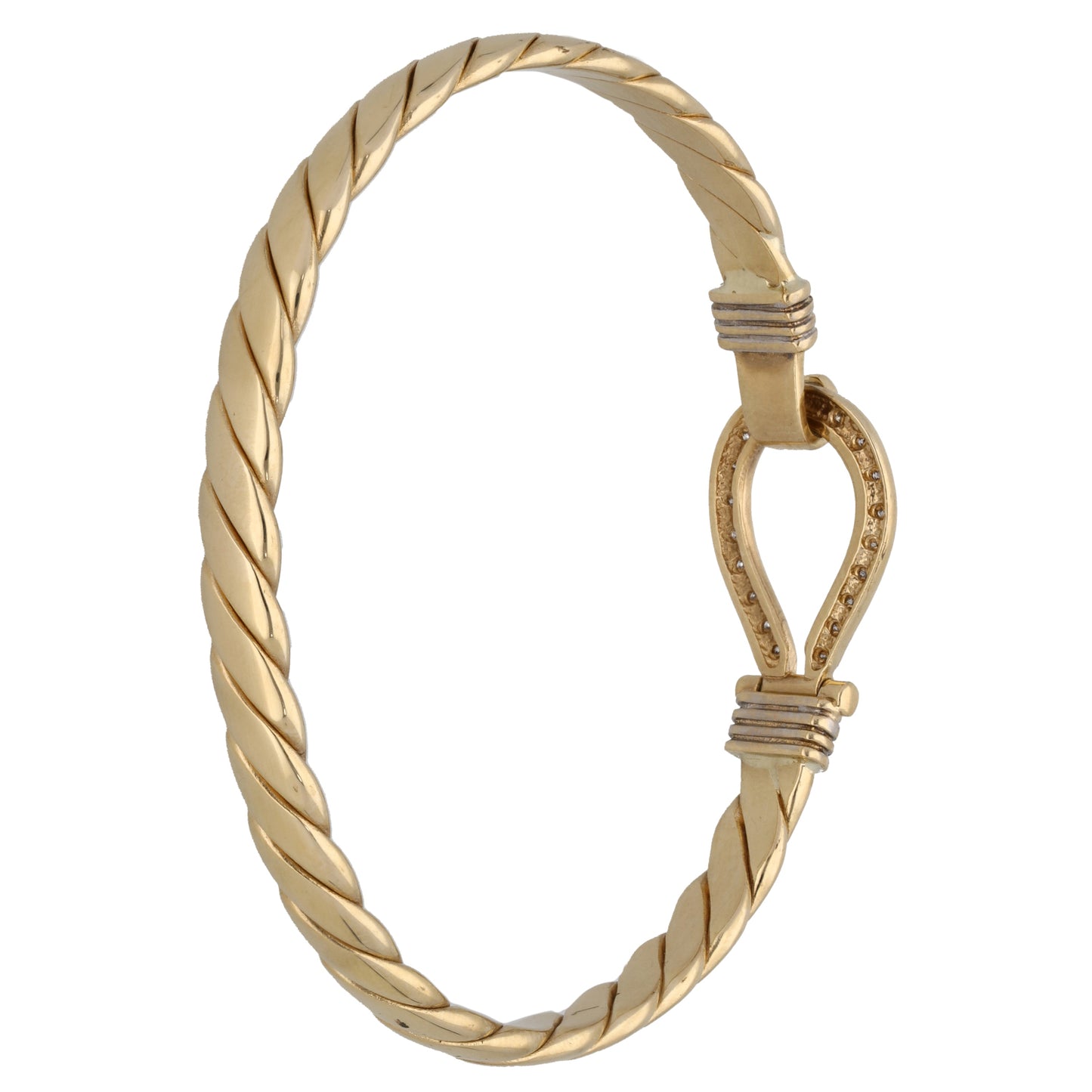 9ct Gold 0.18ct Diamond Alternative Bangle