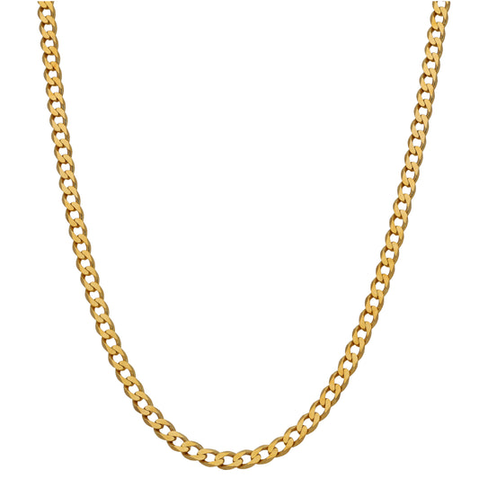 9ct Gold Curb Chain 22"