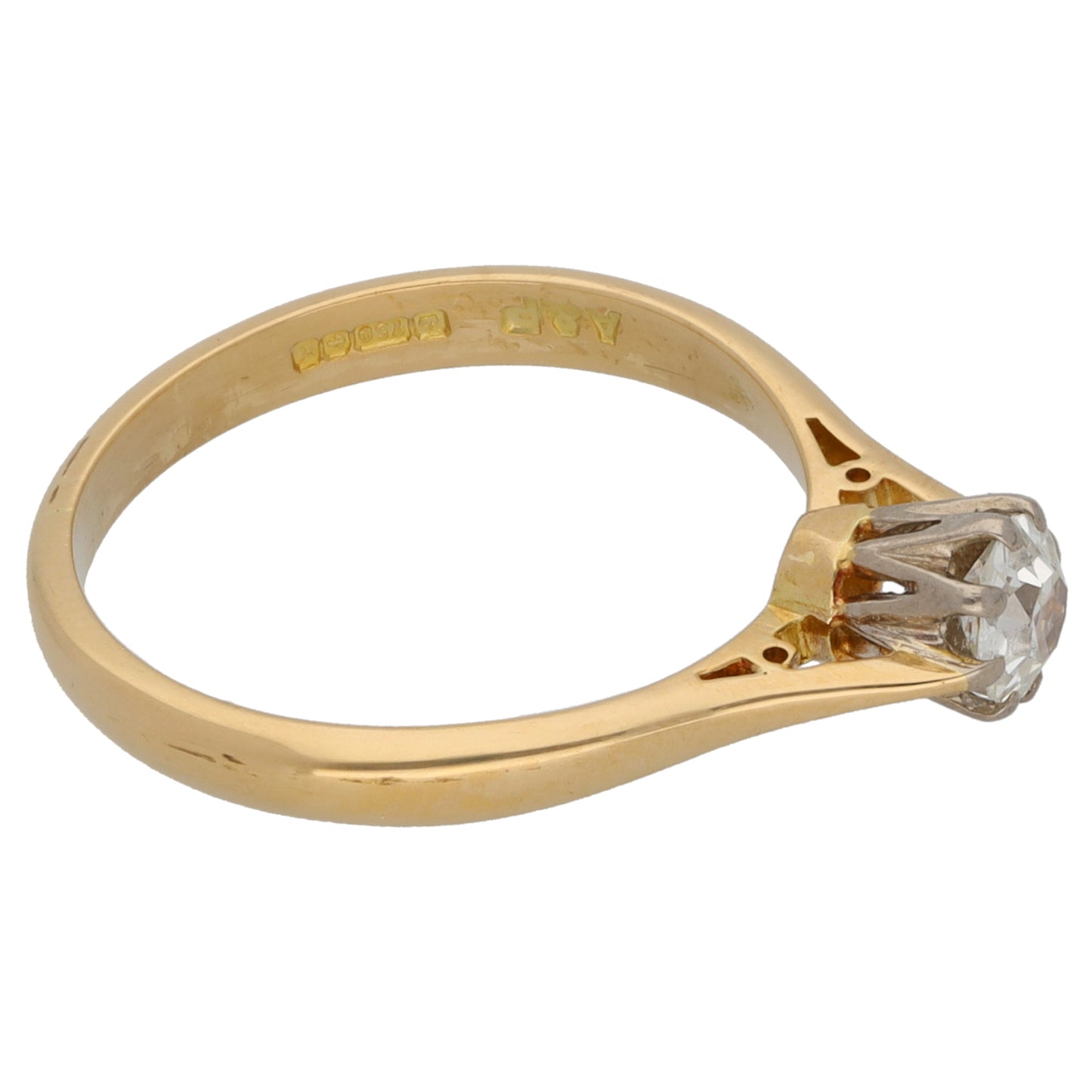 18ct Gold 0.35ct Diamond Solitaire Ring Size K