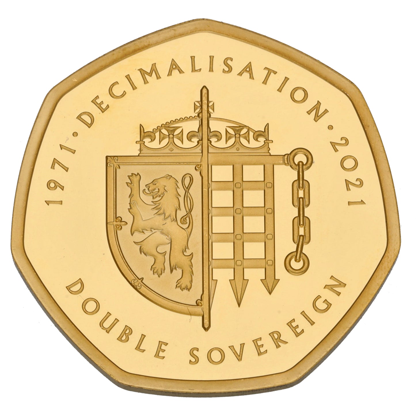 22ct Gold Decimalisation 50th Anniversary Double Sovereign Coin 2021
