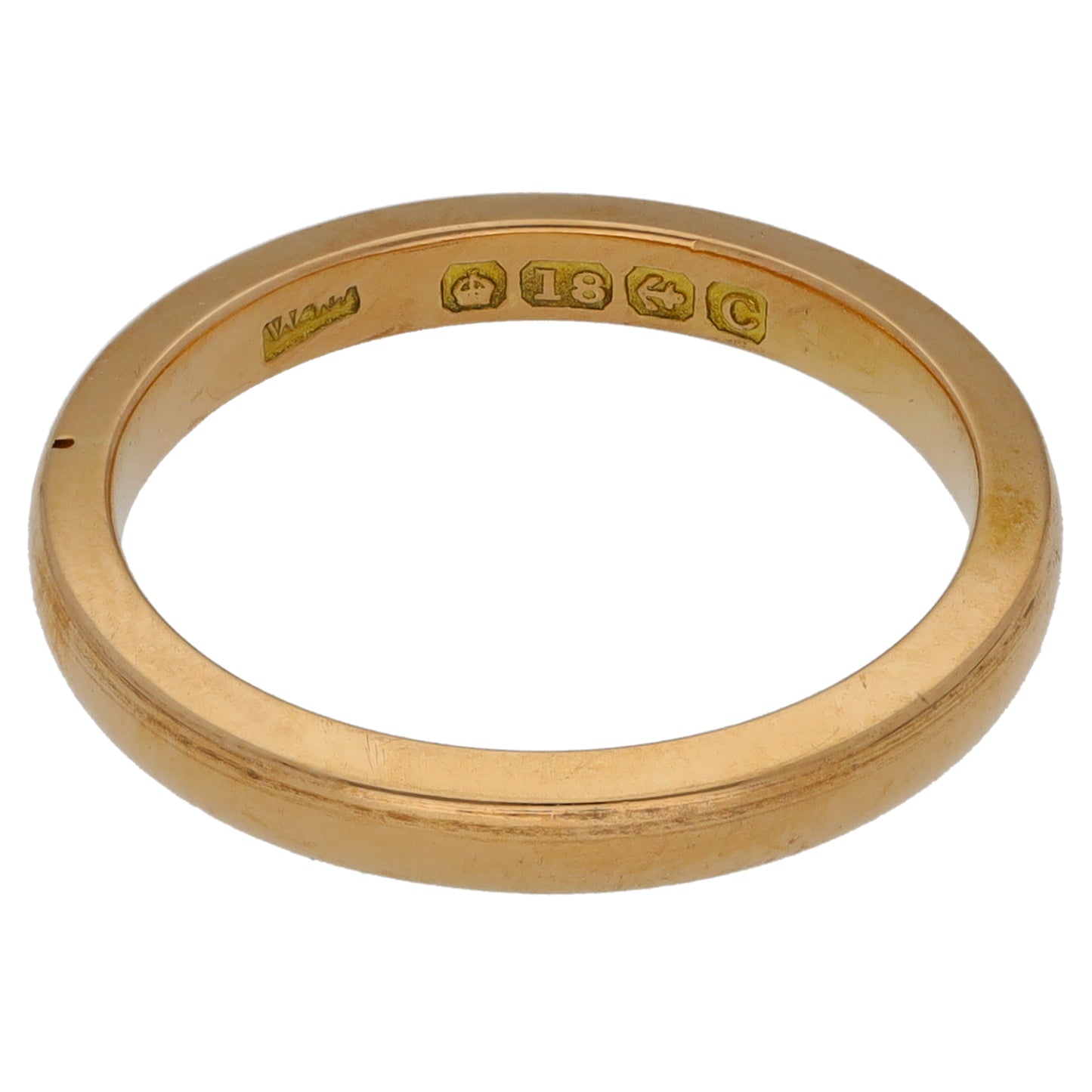 18ct Gold Plain Wedding Ring Size L