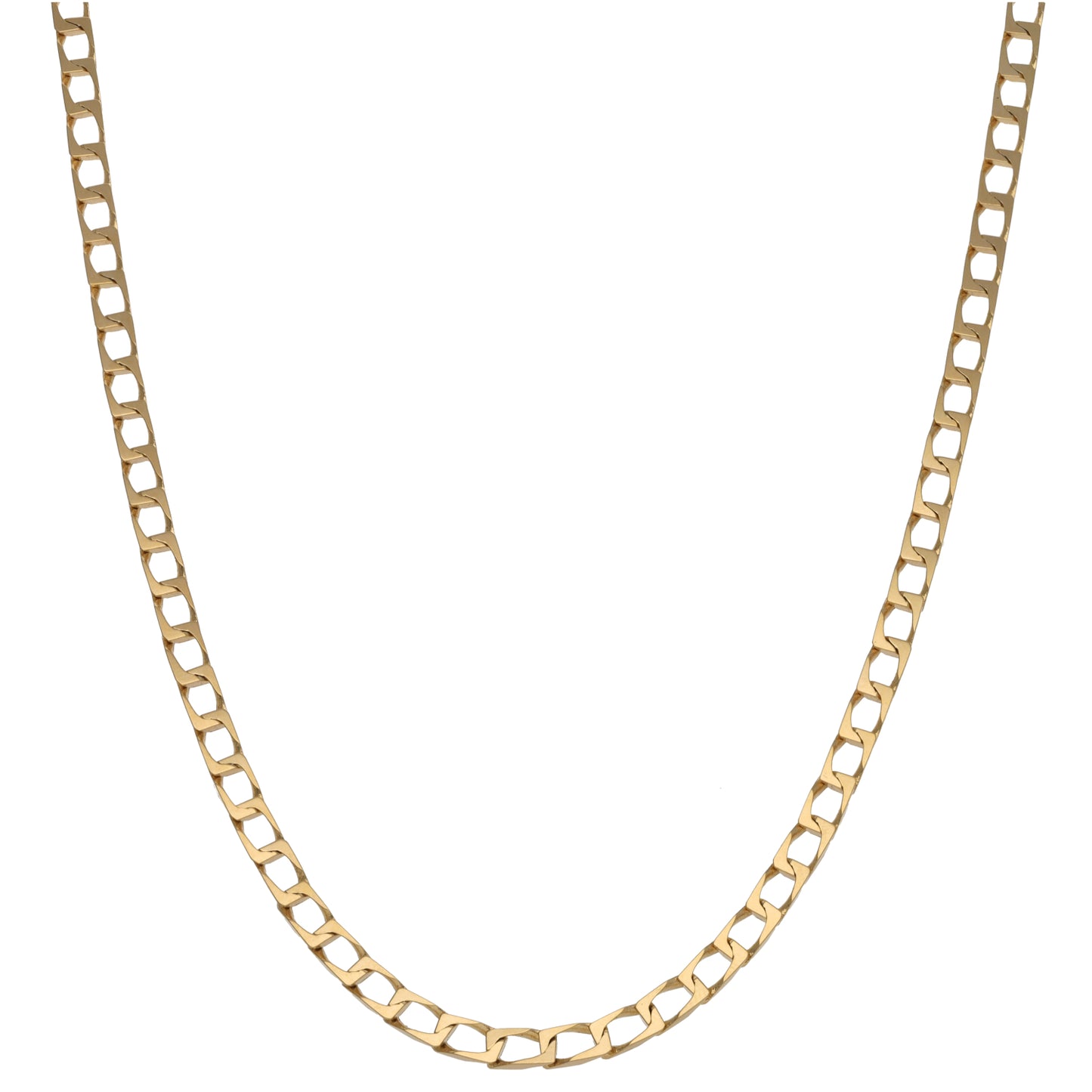 9ct Gold Curb Chain 18"
