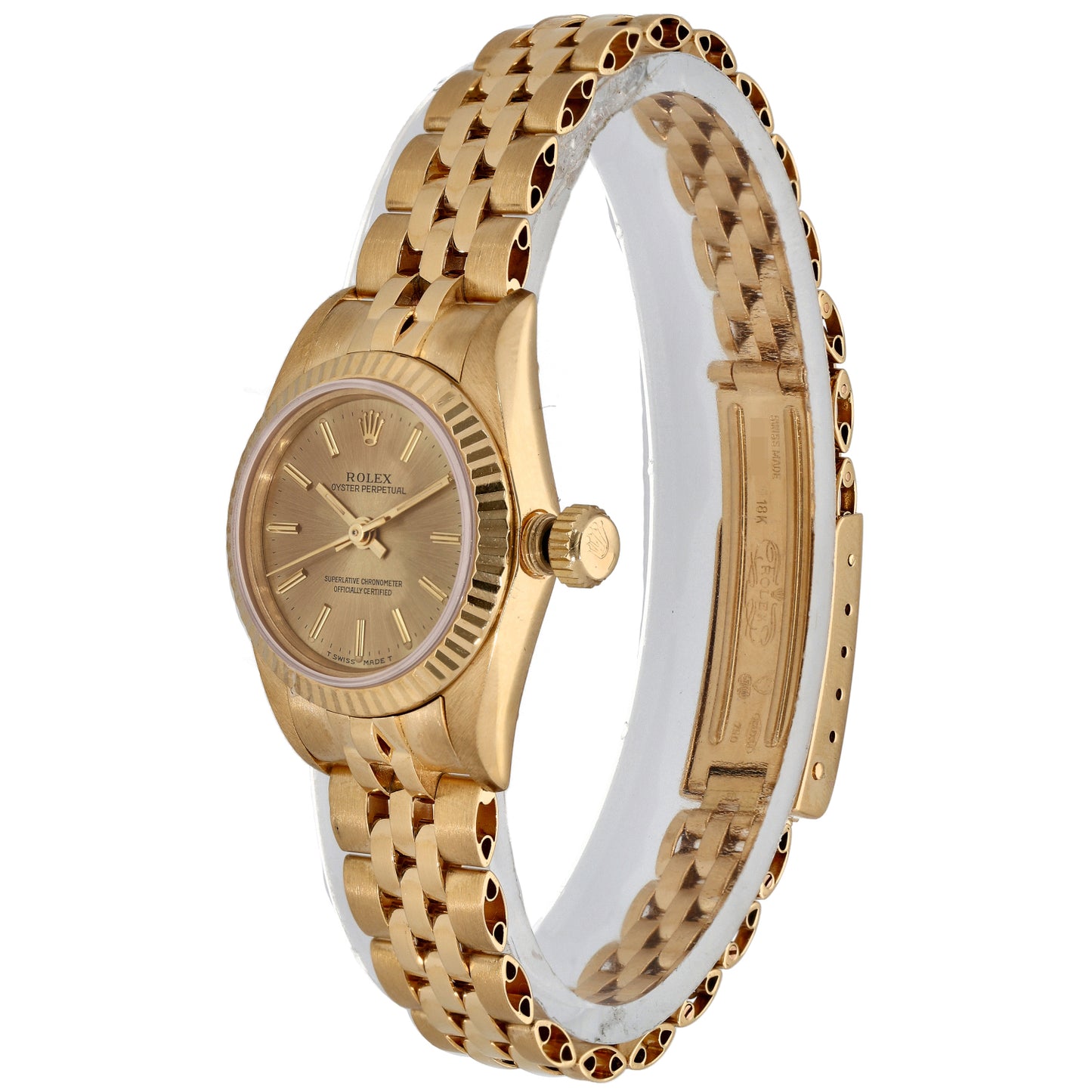 Rolex Oyster Perpetual 67198 26mm Gold Watch