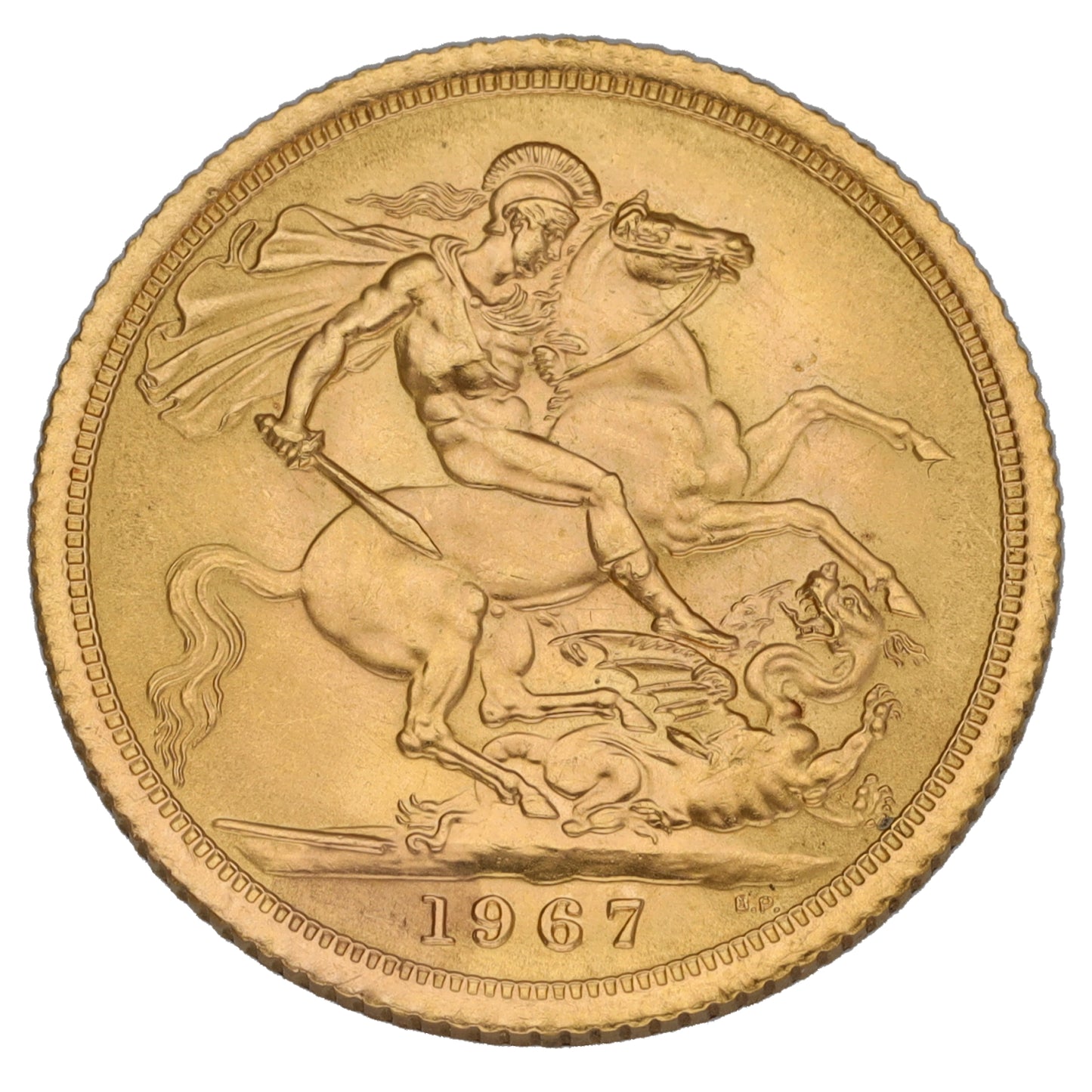 22ct Gold Queen Elizabeth II Full Sovereign Coin 1967