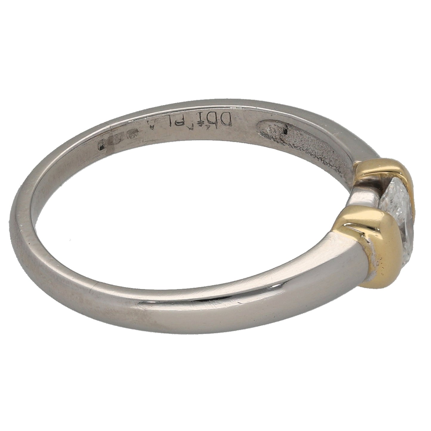 Platinum 0.16ct Diamond Solitaire Ring Size P