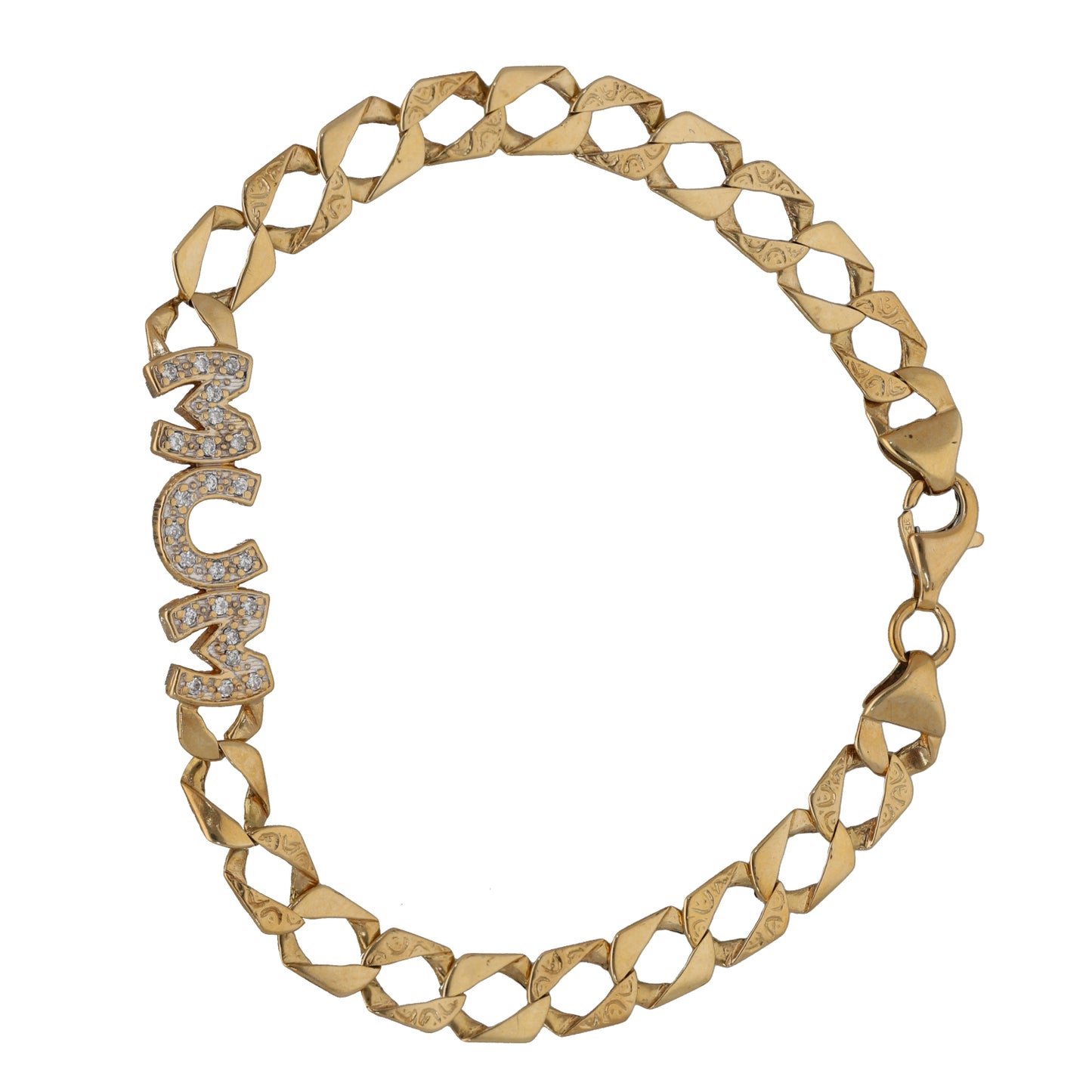 9ct Gold Cubic Zirconia Mum Bracelet