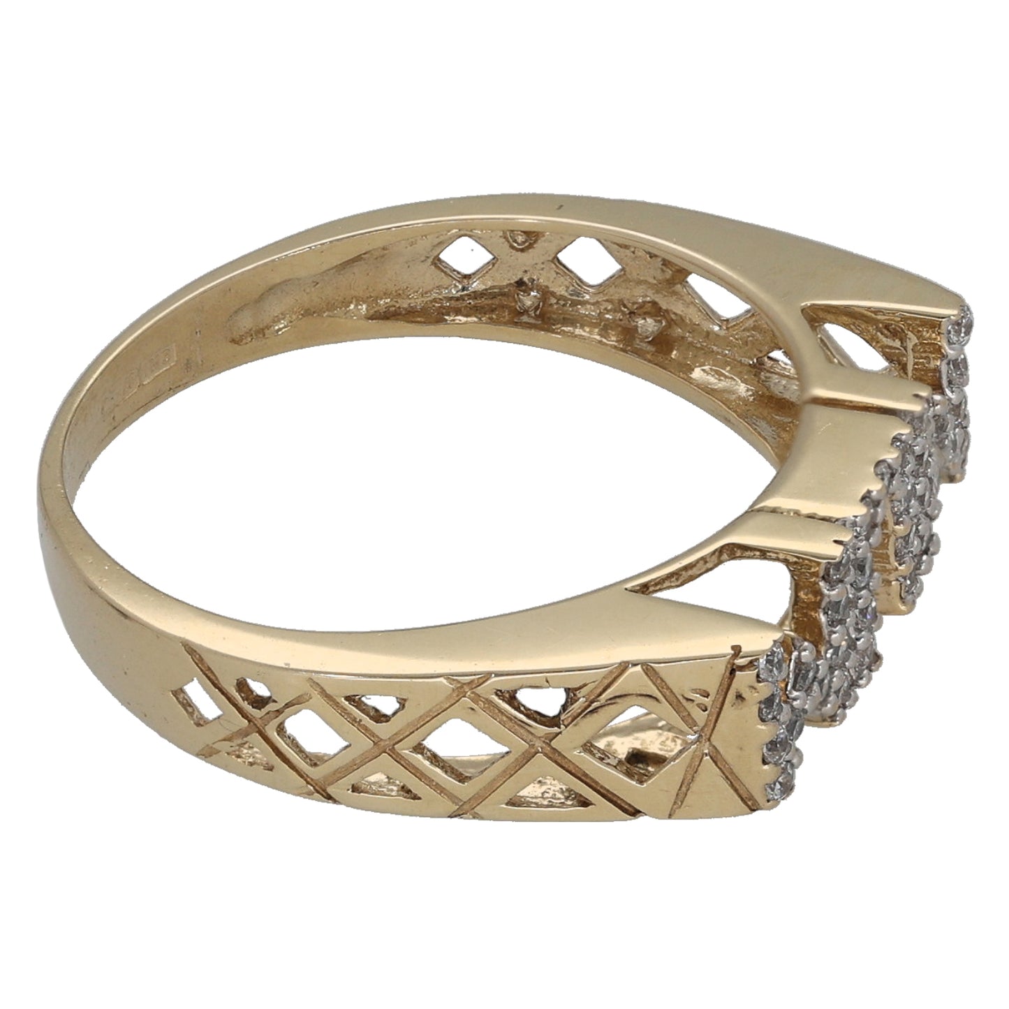 9ct Gold Cubic Zirconia Mum Ring Size M