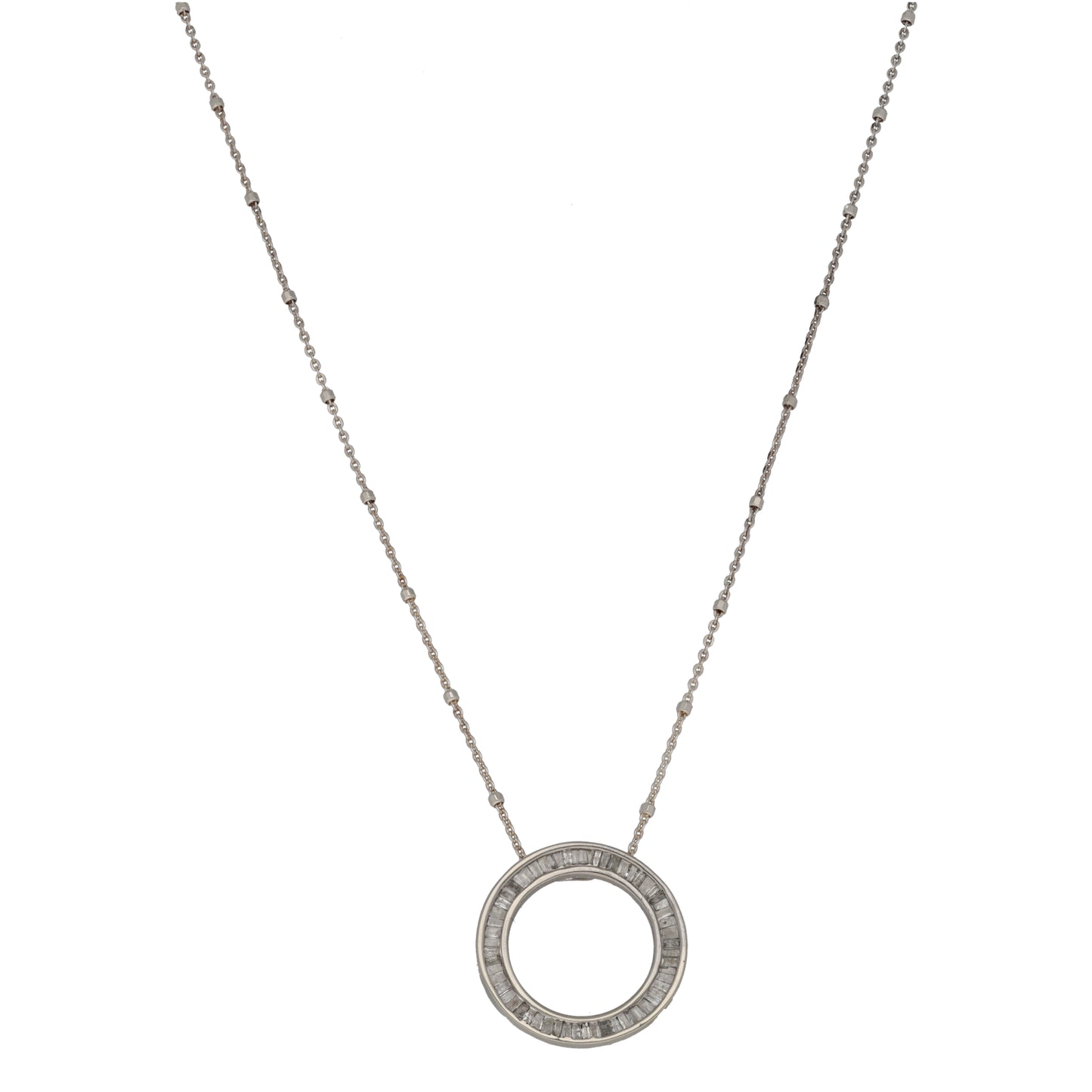 Sterling Silver 0.60ct Diamond Dress/Cocktail Pendant With Chain