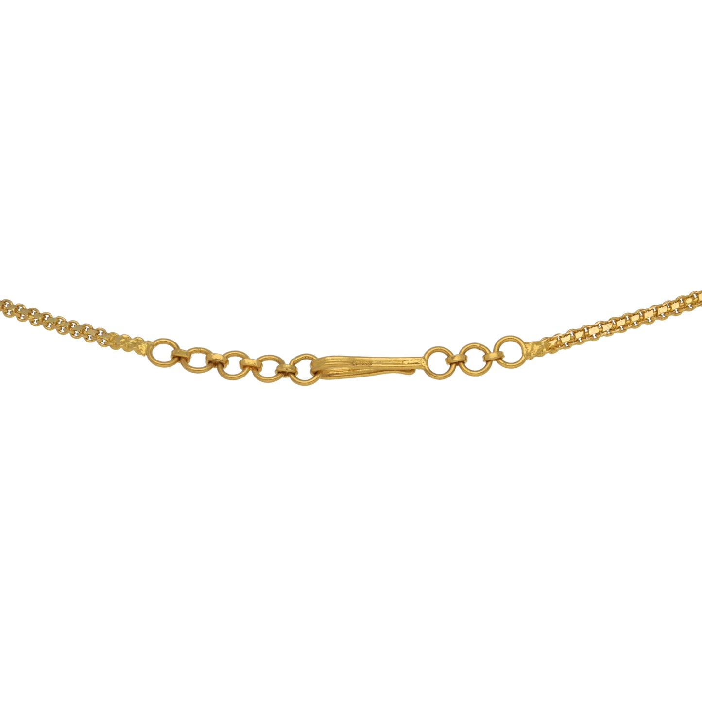 22ct Gold Cubic Zirconia Fancy Necklace 18"