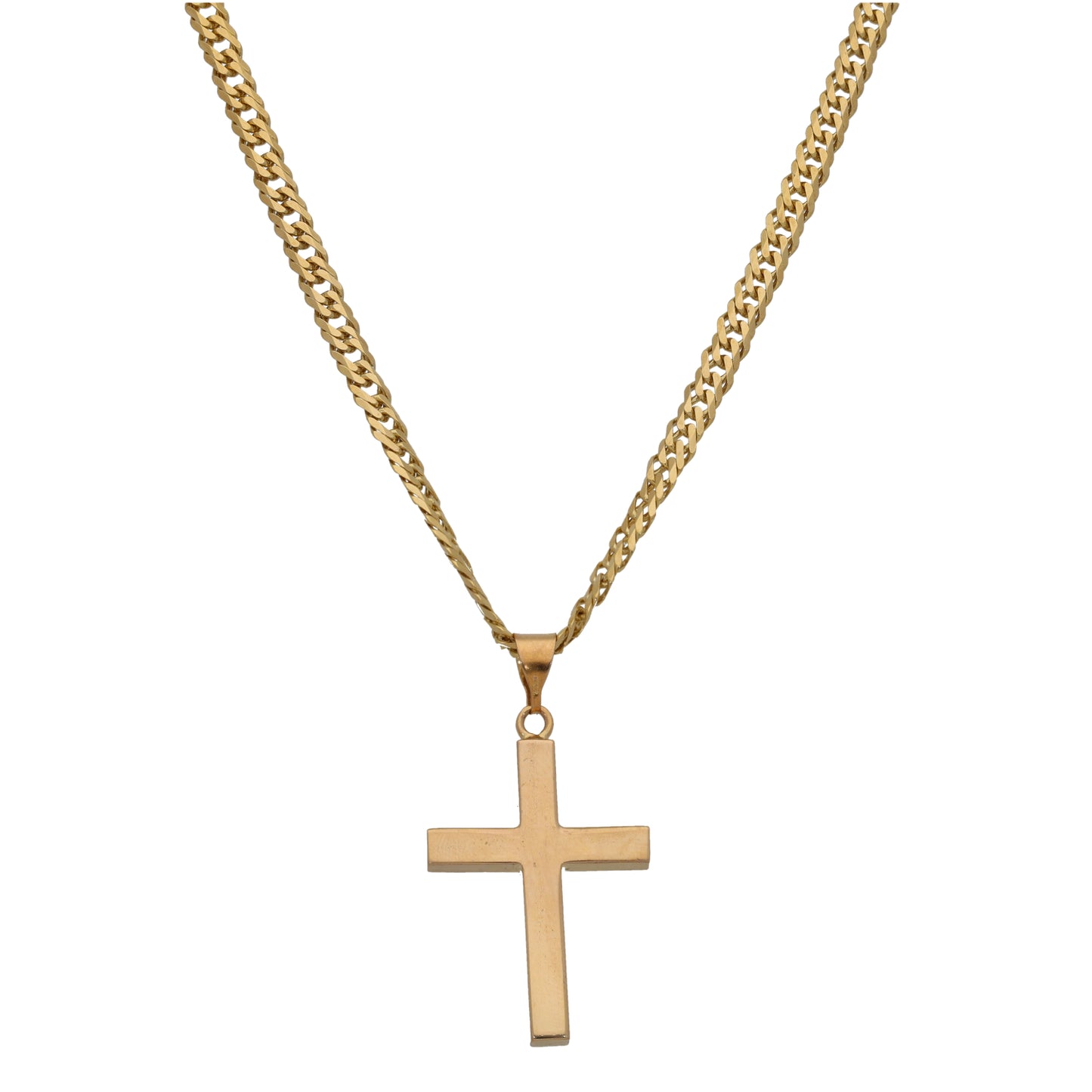9ct Gold Cross Pendant With Chain