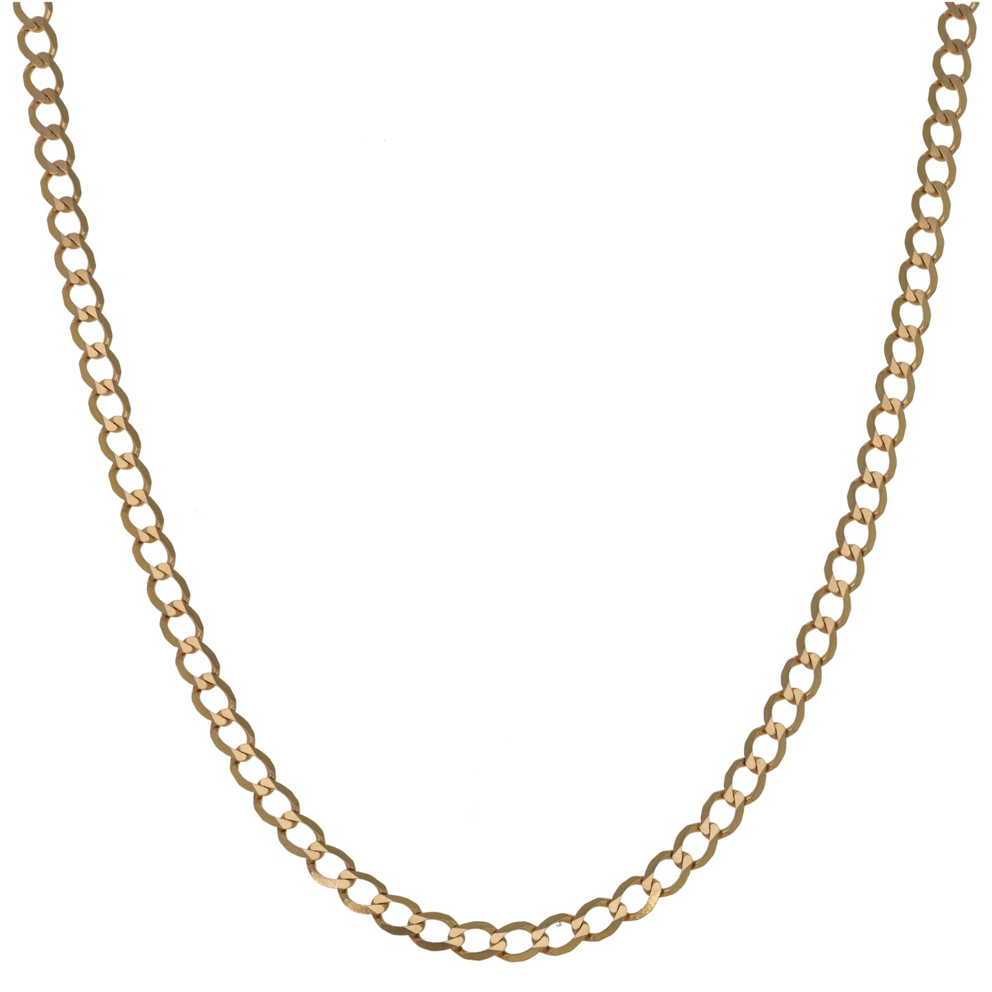 9ct Gold Curb Chain 16"
