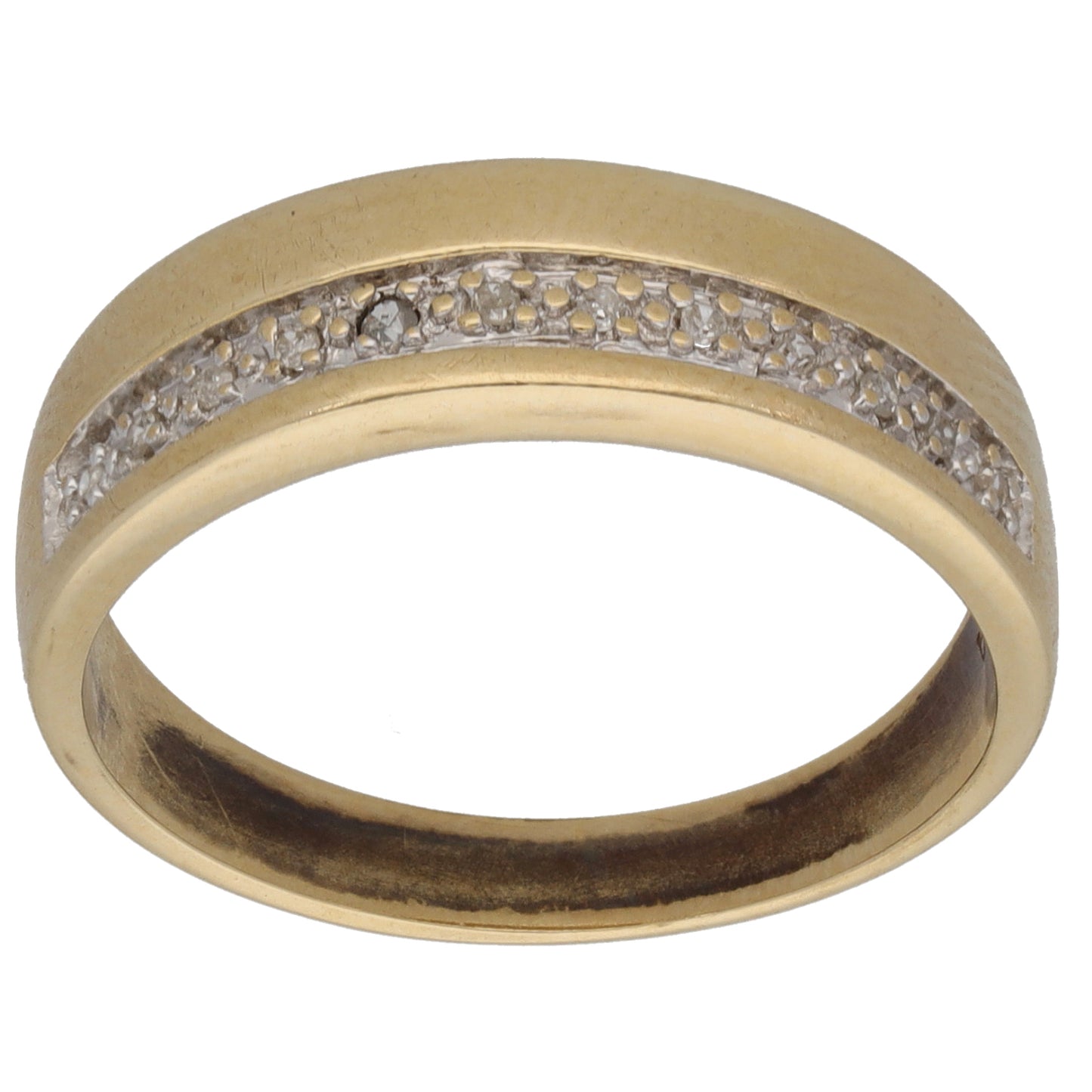 9ct Gold 0.06ct Diamond Dress/Cocktail Ring Size Q