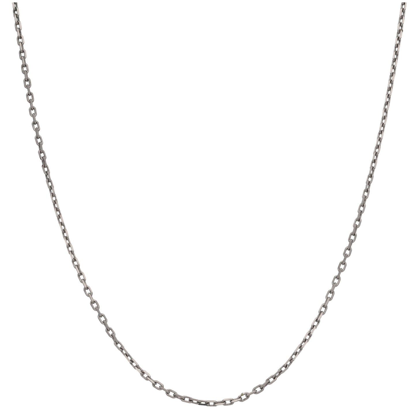 9ct White Gold Curb Chain 16"