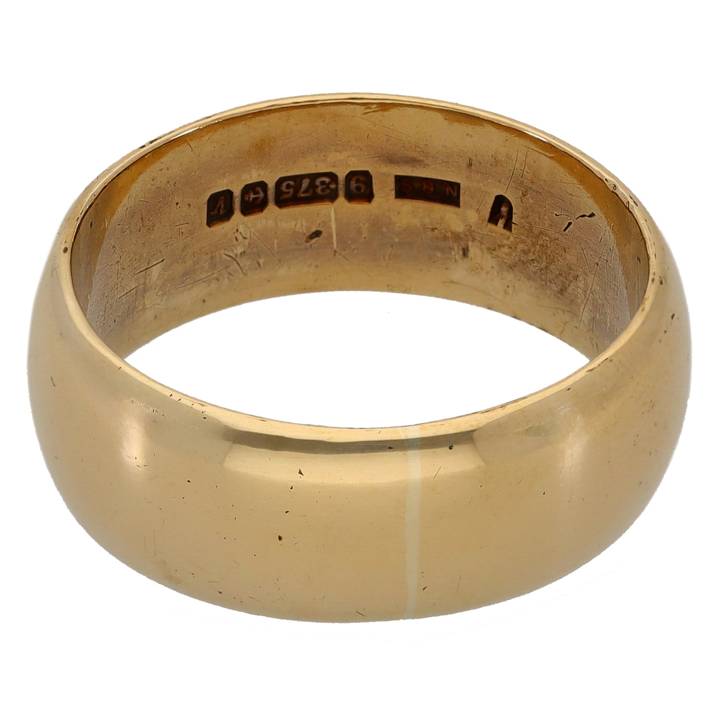 9ct Gold Plain Wedding Ring Size R