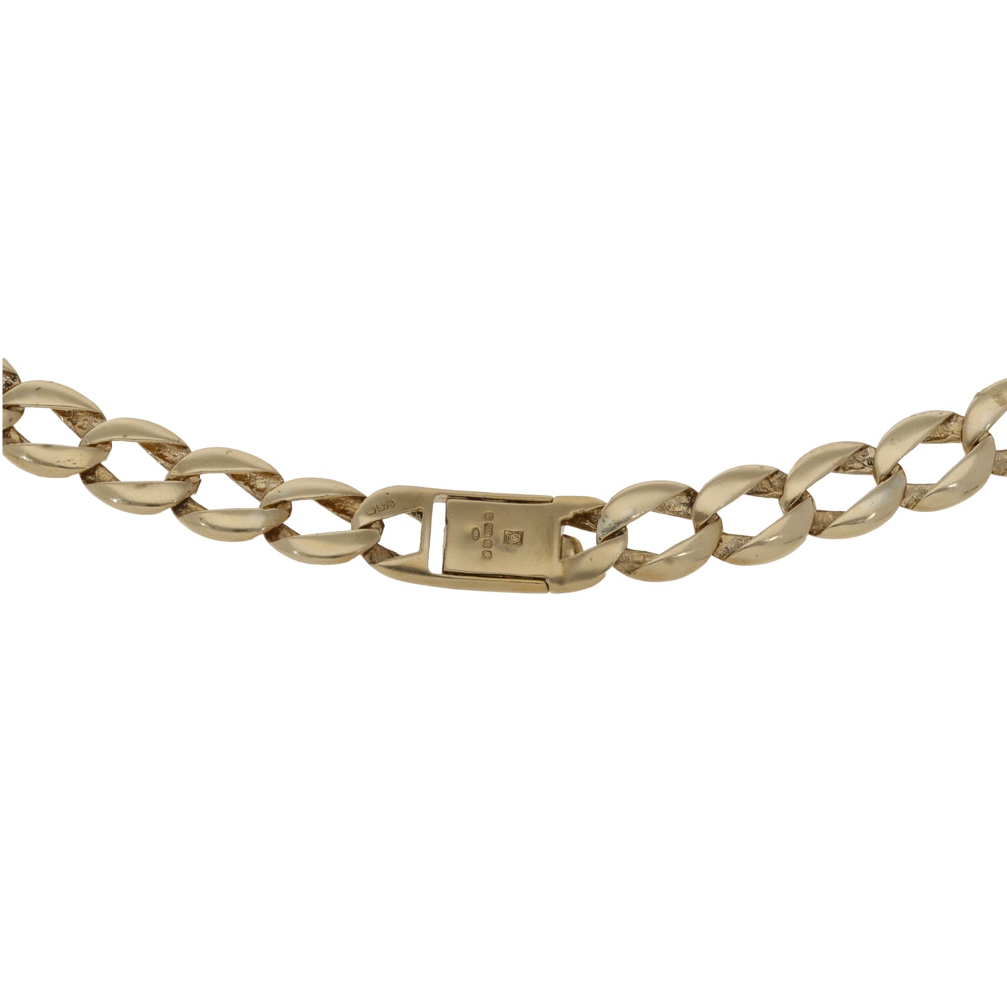 9ct Gold Curb Chain 18"