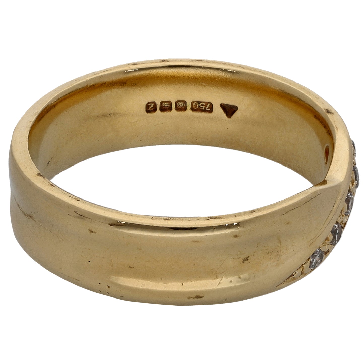 18ct Gold 0.05ct Diamond Dress/Cocktail Ring Size N