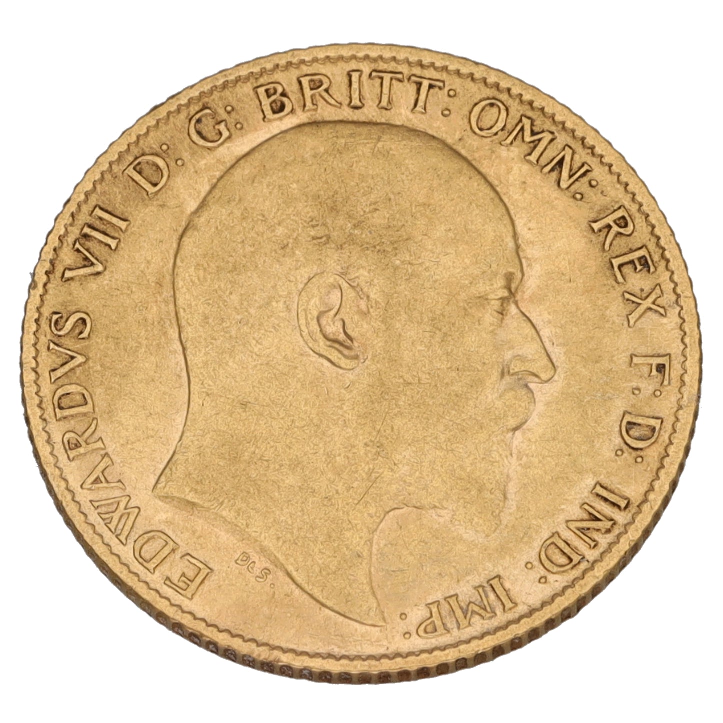 22ct Gold King Edward VII Half Sovereign Coin 1909