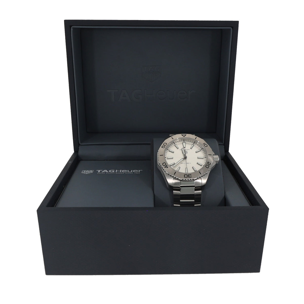 Tag Heuer Aquaracer WBP1111 , silver dial on stainless steel bracelet and case, in manufacturer box