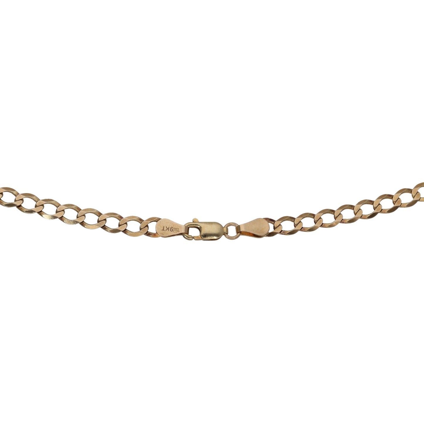 9ct Gold Curb Chain 18"