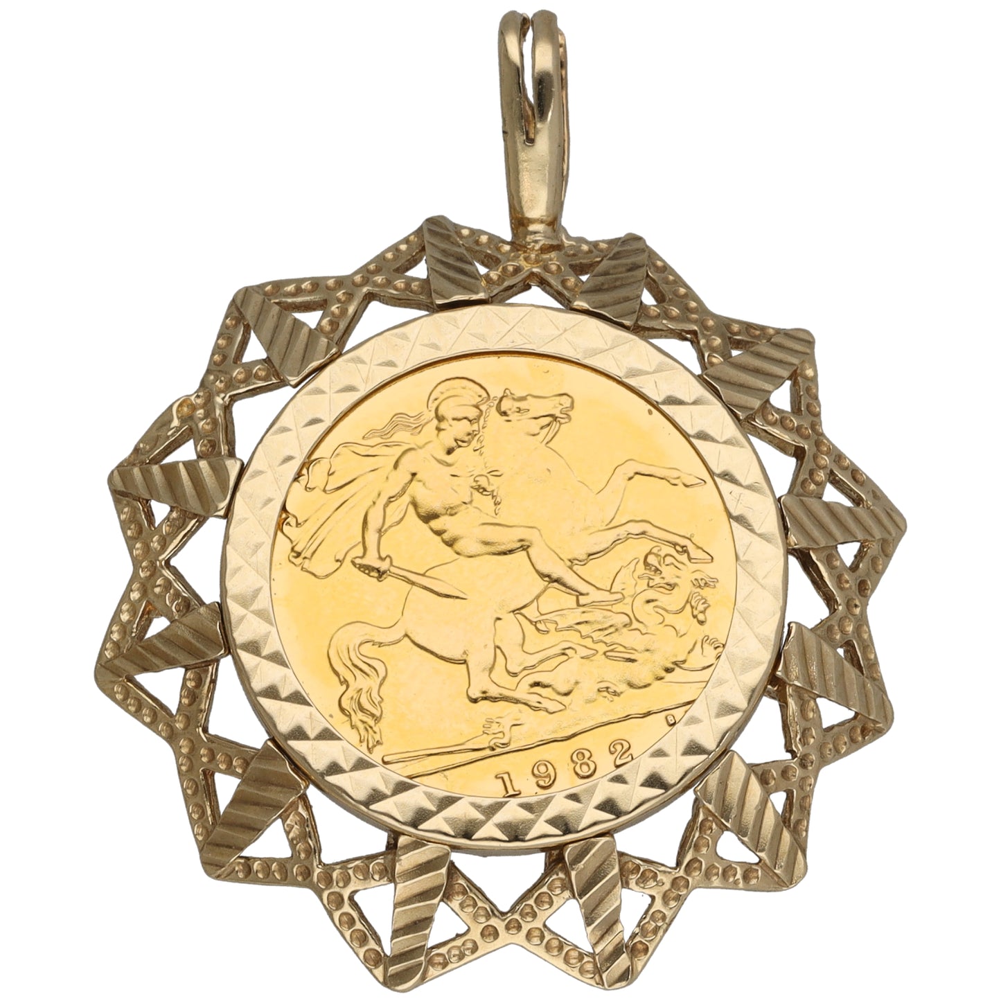 9ct Gold Half Sovereign Coin Pendant