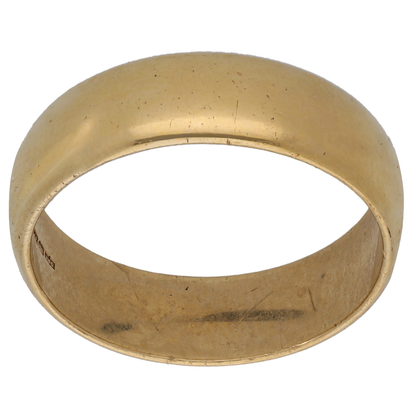 9ct Gold Plain Wedding Ring Size S