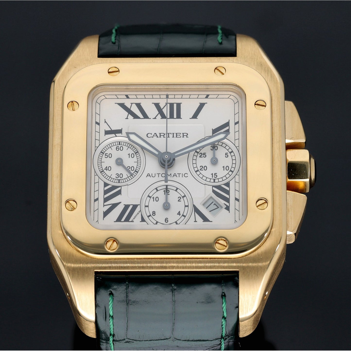 Cartier Santos 100 W20096Y1 41mm Gold Watch