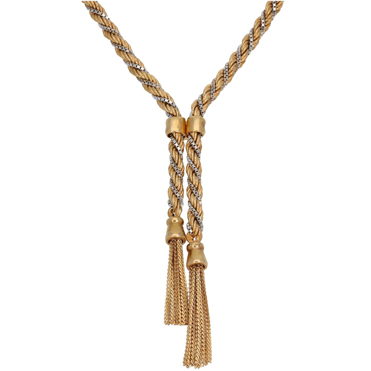 9ct Bicolour Gold Rope Chain 18"