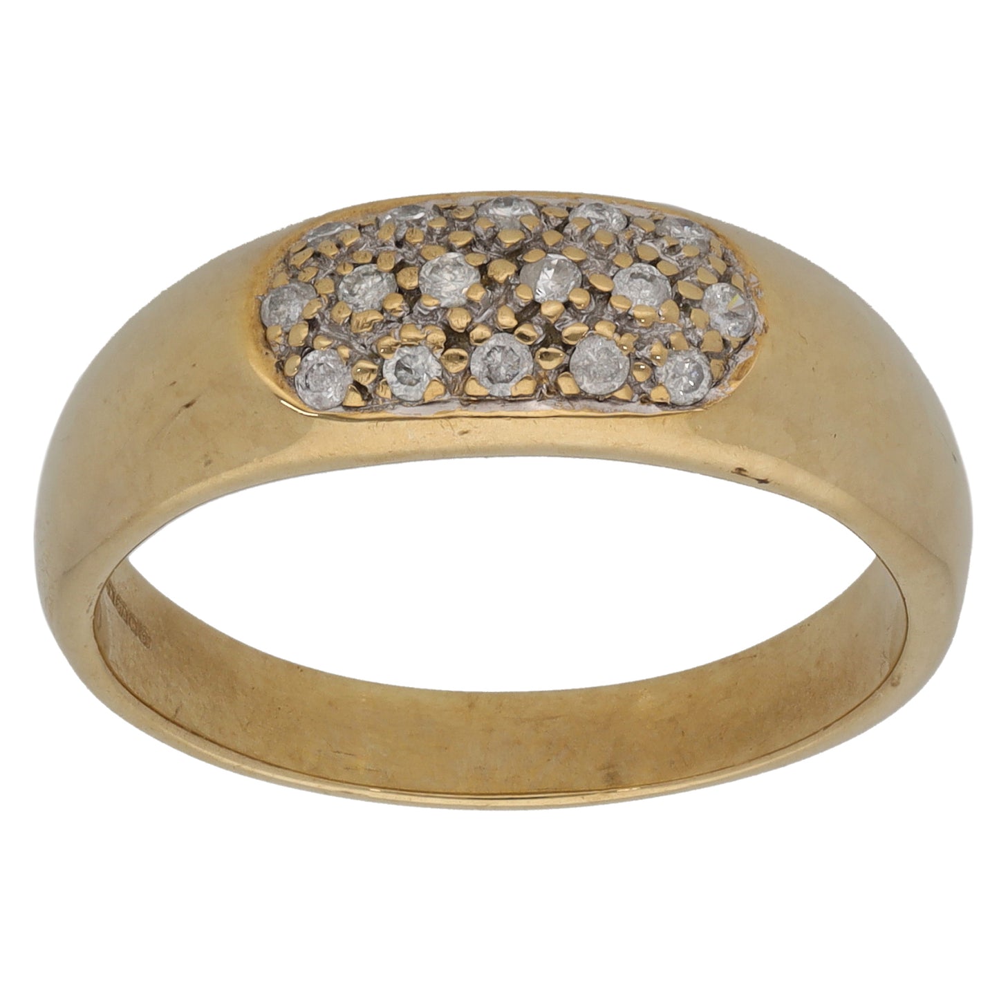 9ct Gold 0.16ct Diamond Alternative Ring Size T