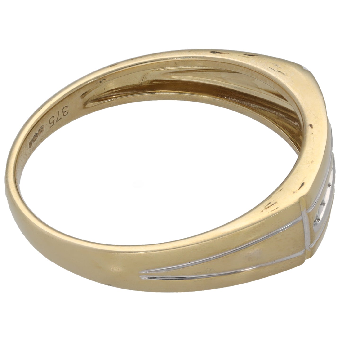 9ct Gold 0.07ct Diamond Alternative Ring Size V
