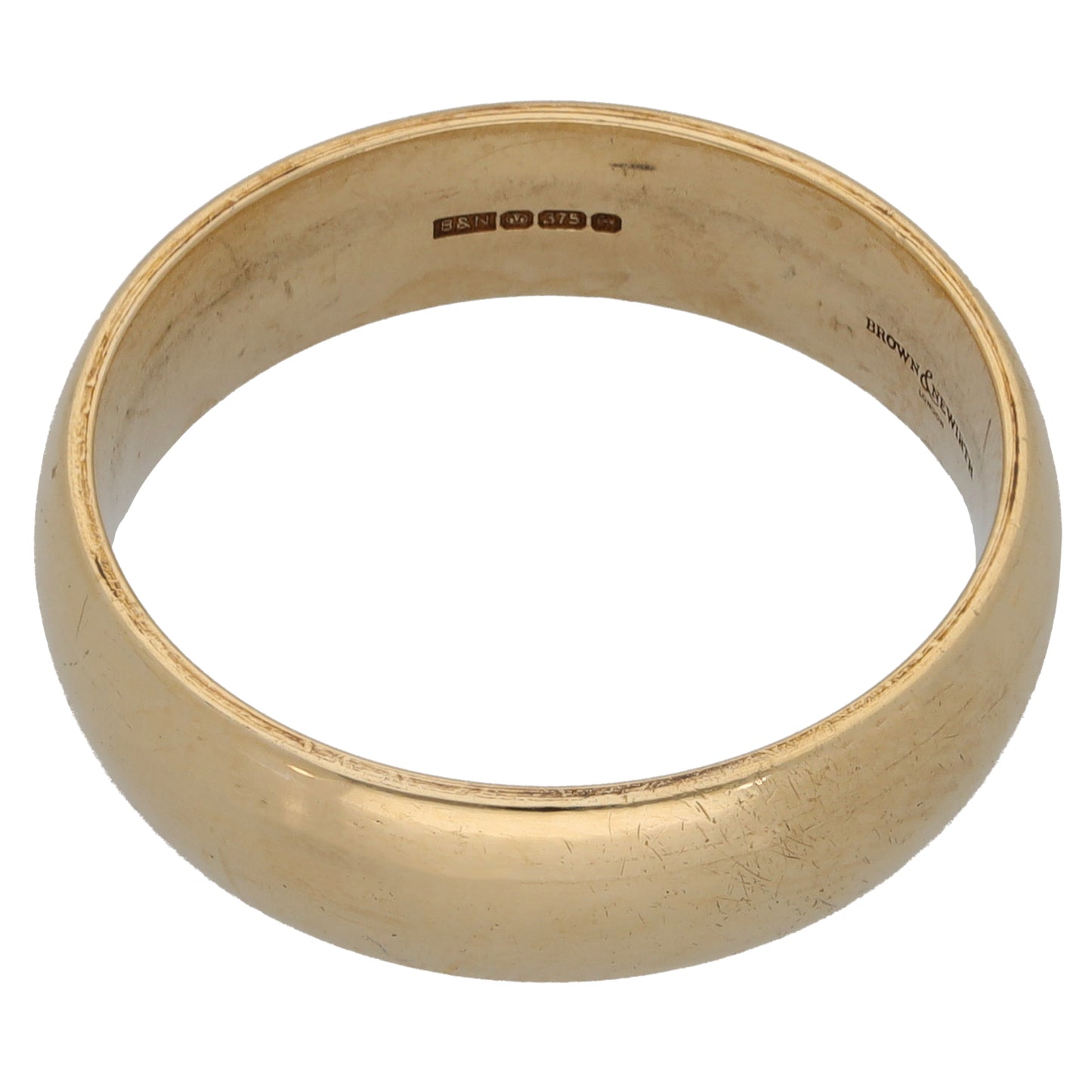 9ct Gold Plain Wedding Ring Size U