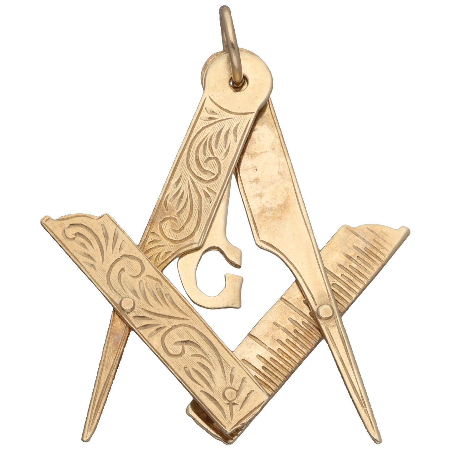 9ct Gold Masonic Square Pendant