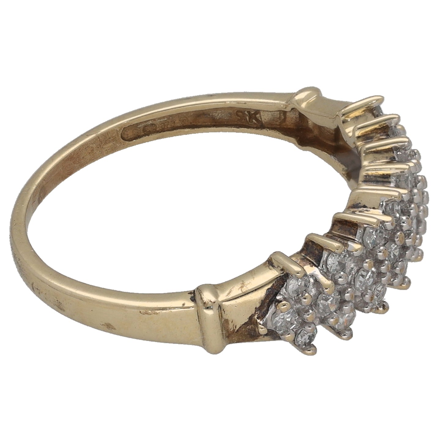 9ct Gold 0.25ct Diamond Half Eternity Ring Size N