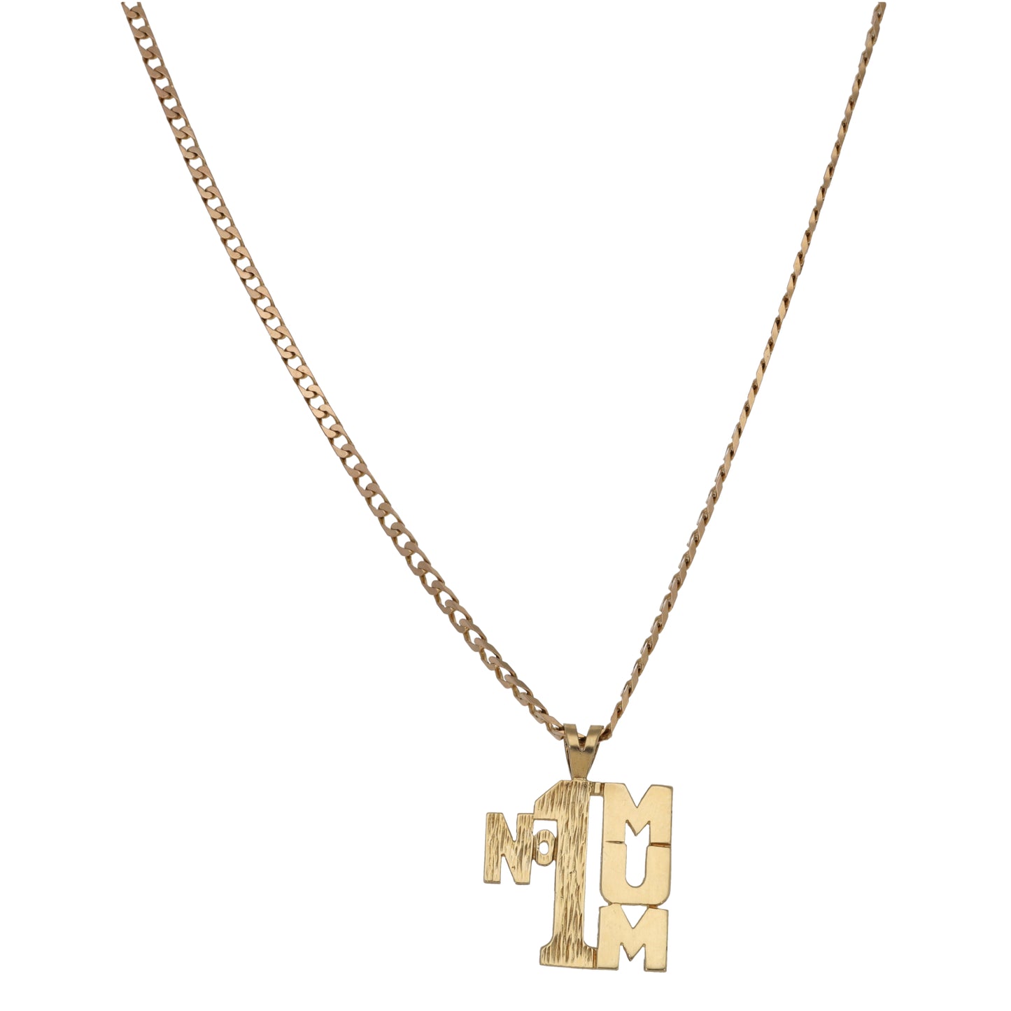 9ct Gold No1 Mum Pendant With Chain