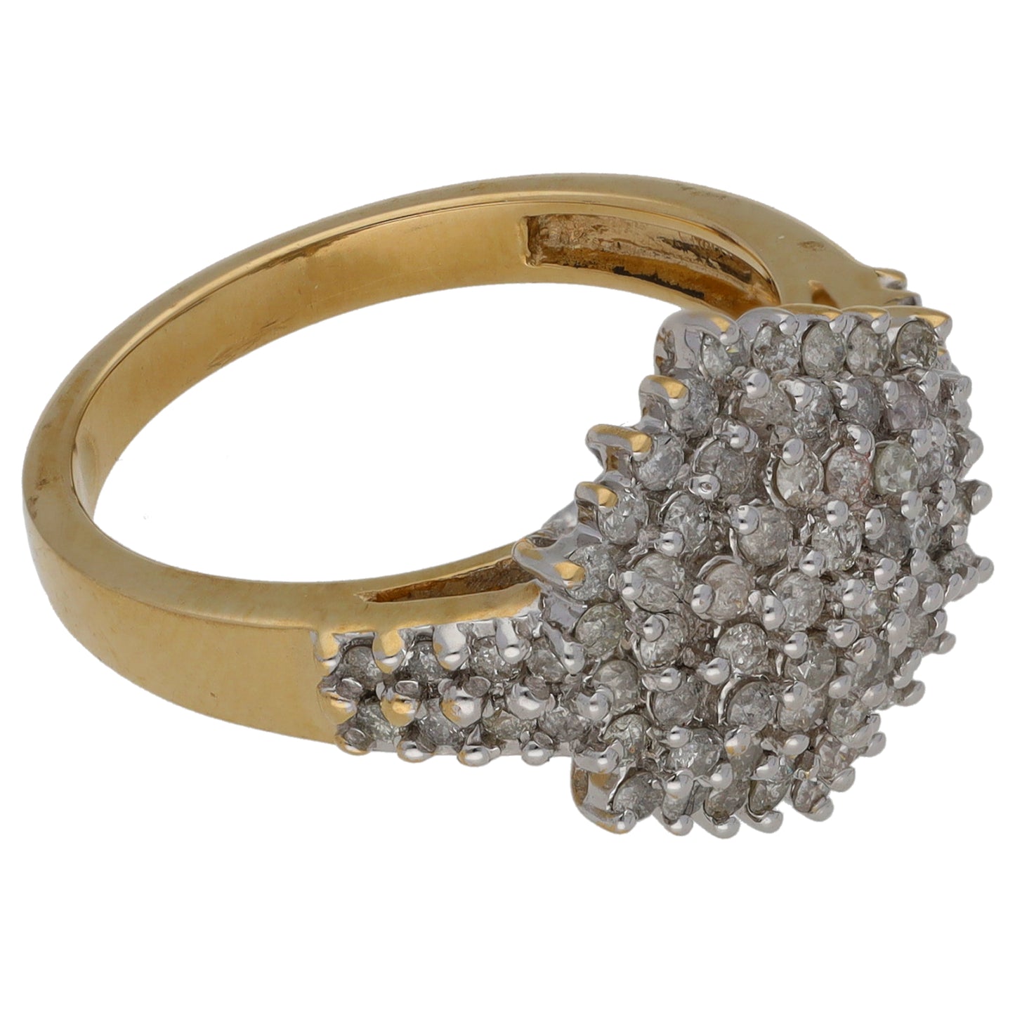 9ct Gold 0.78ct Diamond Cluster Ring Size O