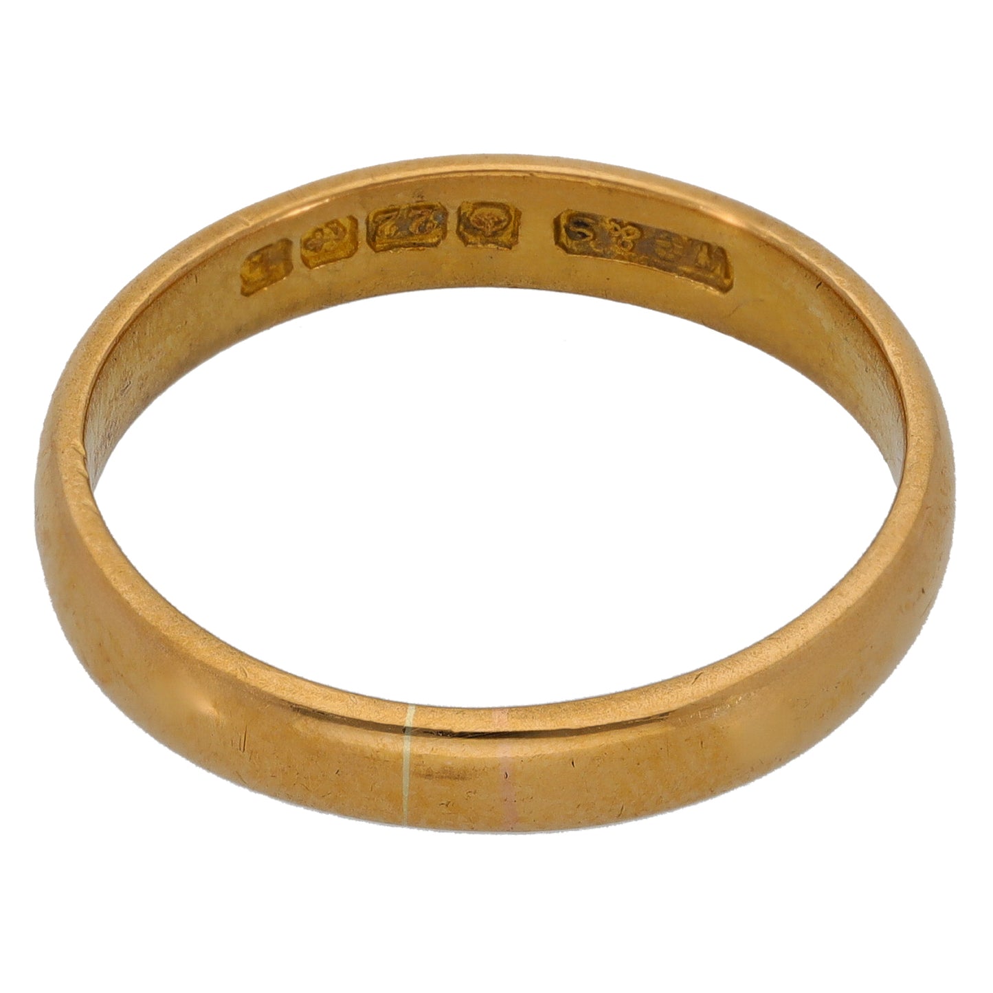 22ct Gold Plain Wedding Ring Size M
